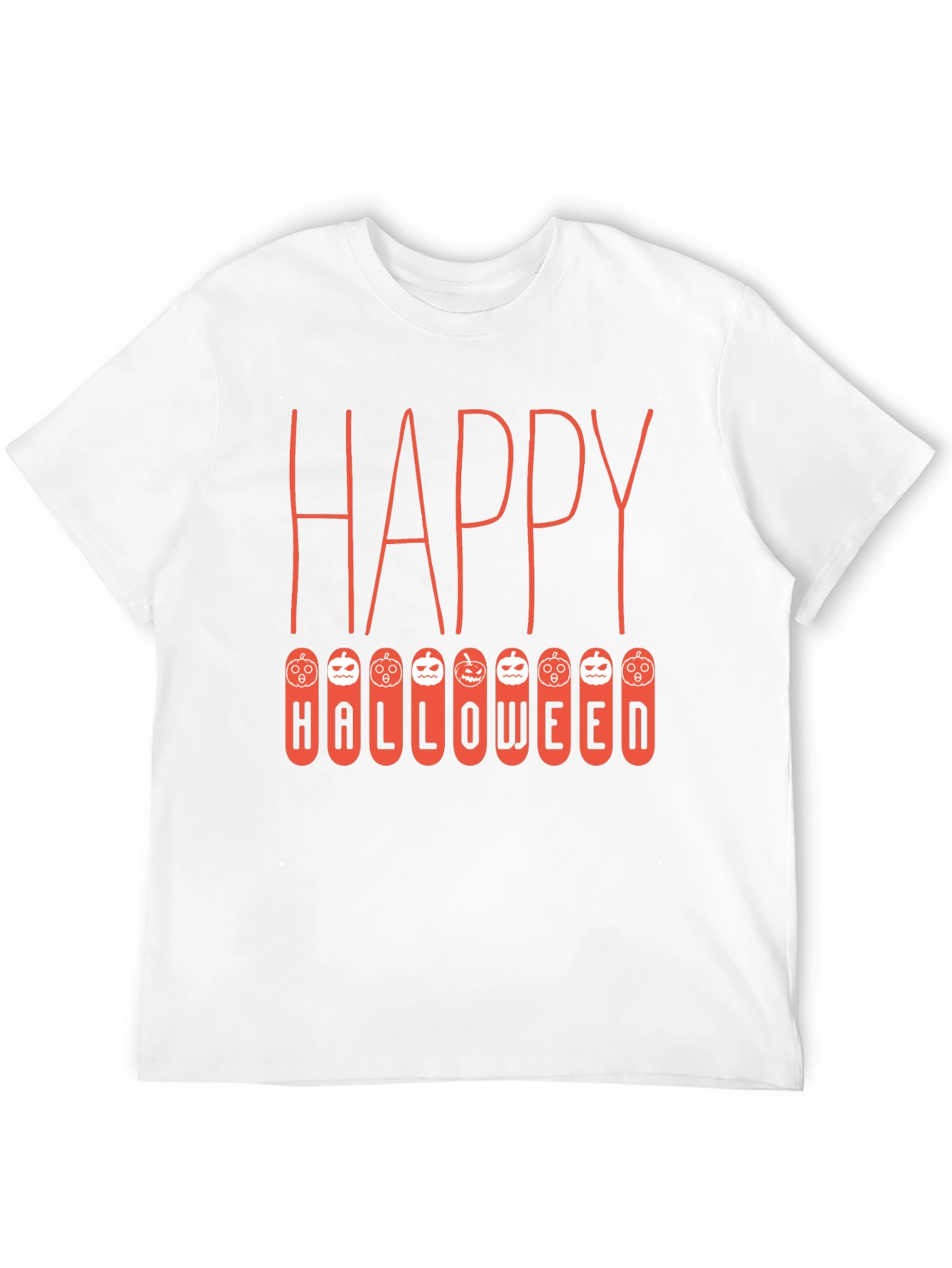 Black Happy Halloween T-Shirt, Pumpkin Design view 12