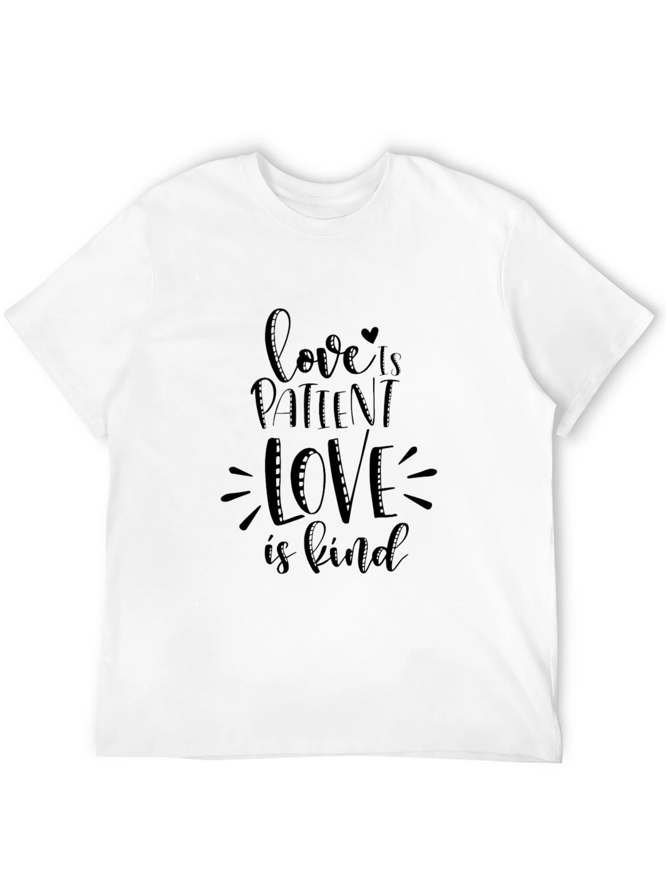 Black Love Is Patient Black Graphic Tee view 12
