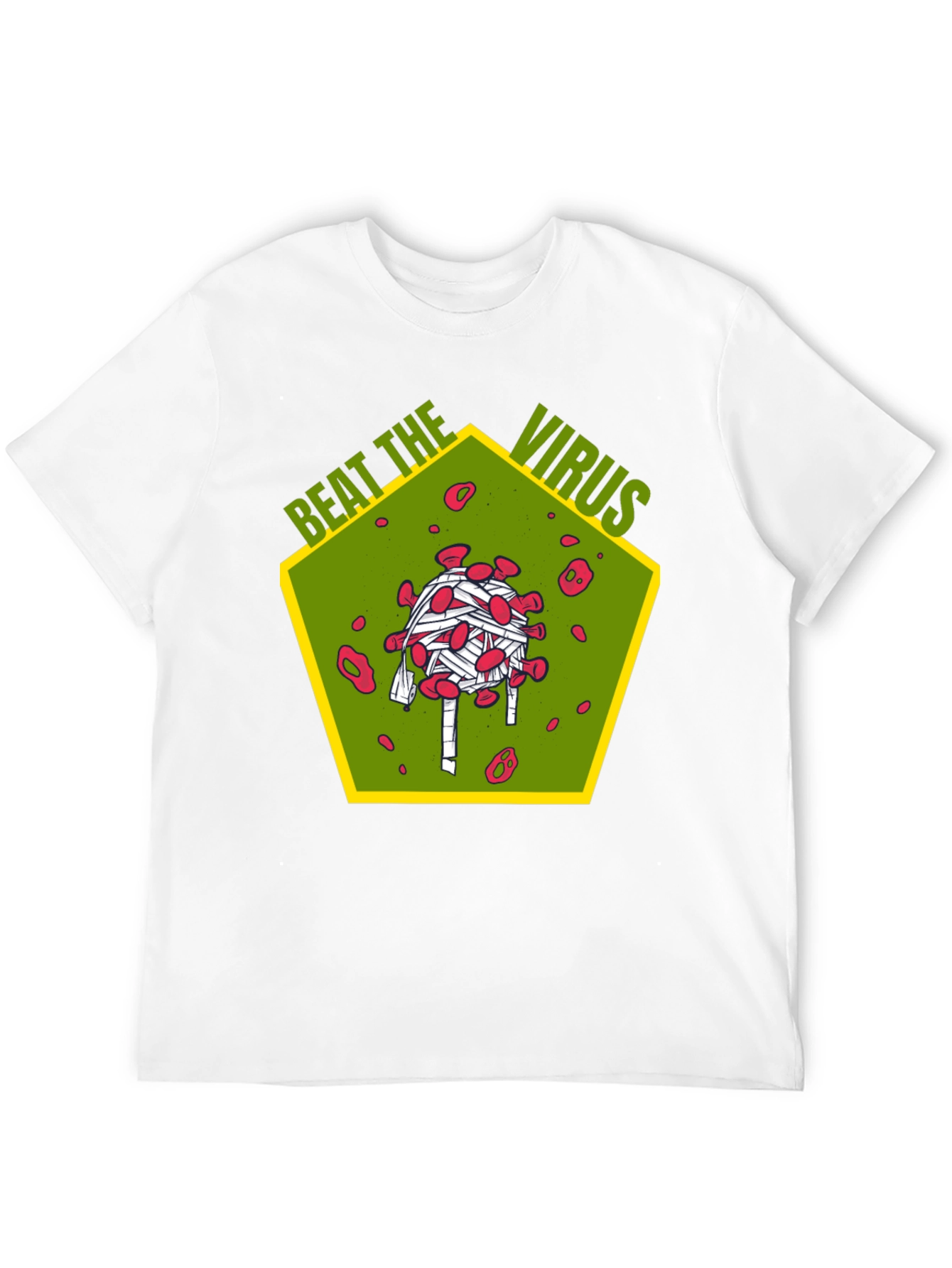 Black Beat the Virus T-Shirt view 12