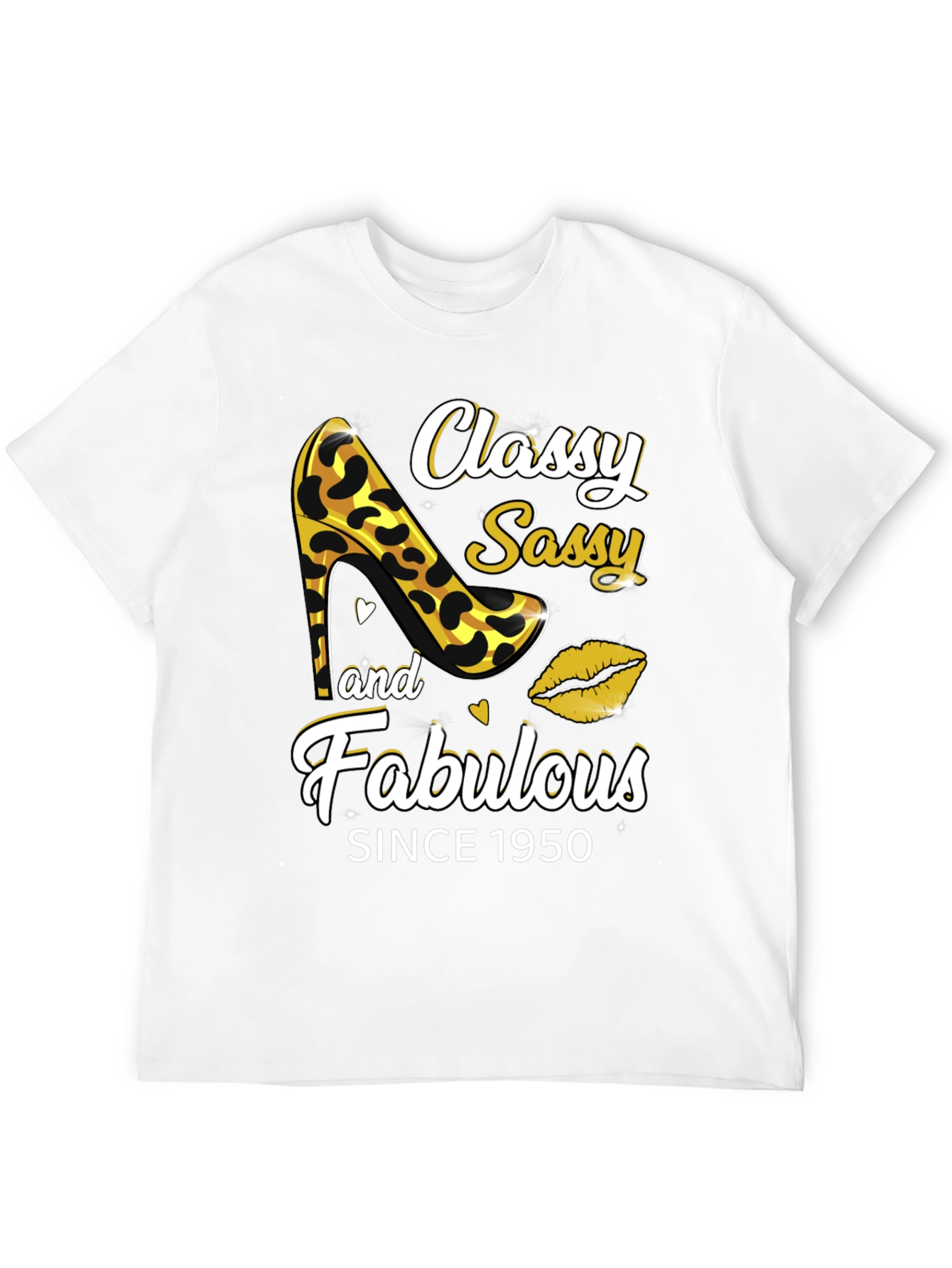 Black Classy Sassy Fabulous Since 1950 Graphic Tee view 12