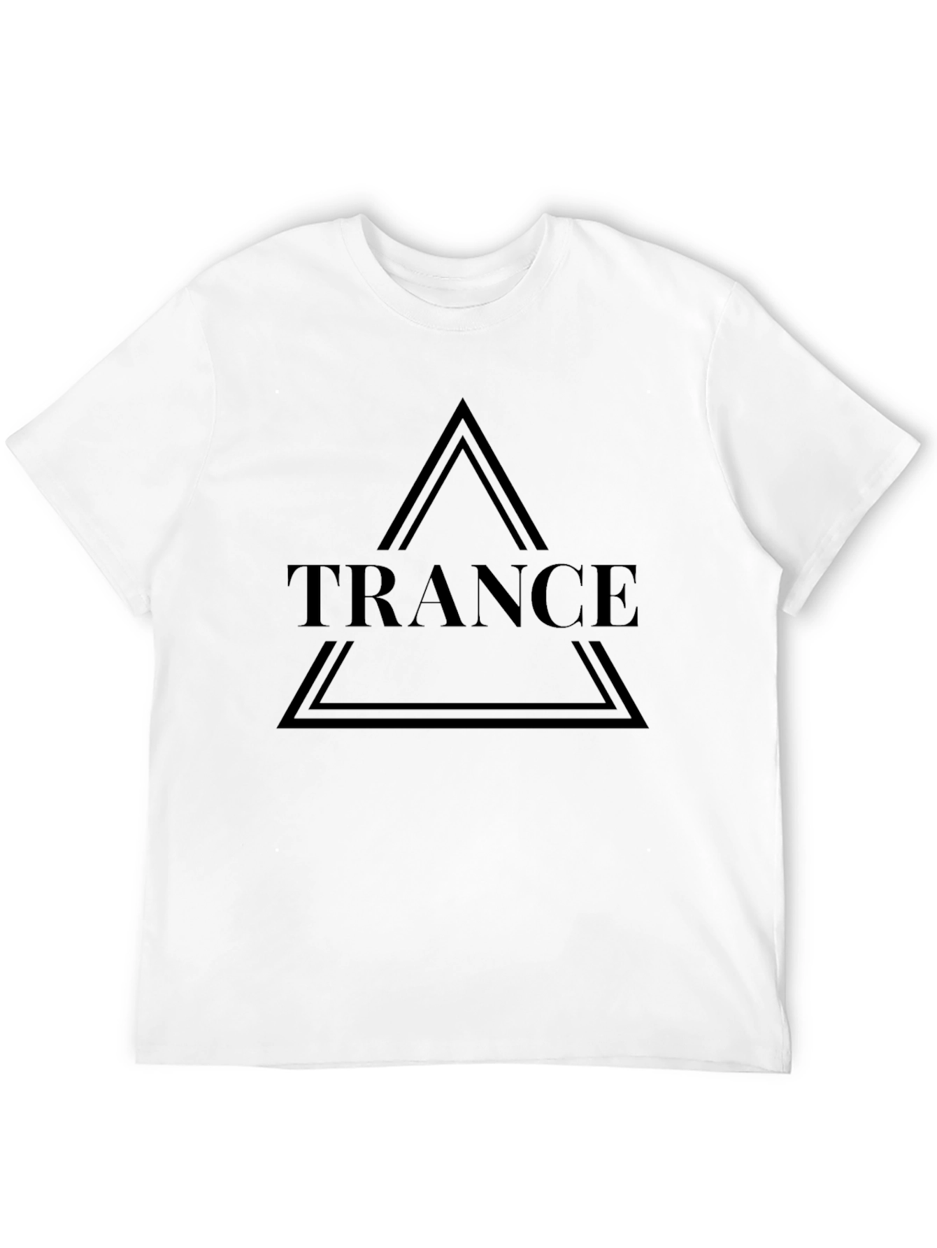 Black Trance Graphic Tee - Black Cotton Casual Wear view 12