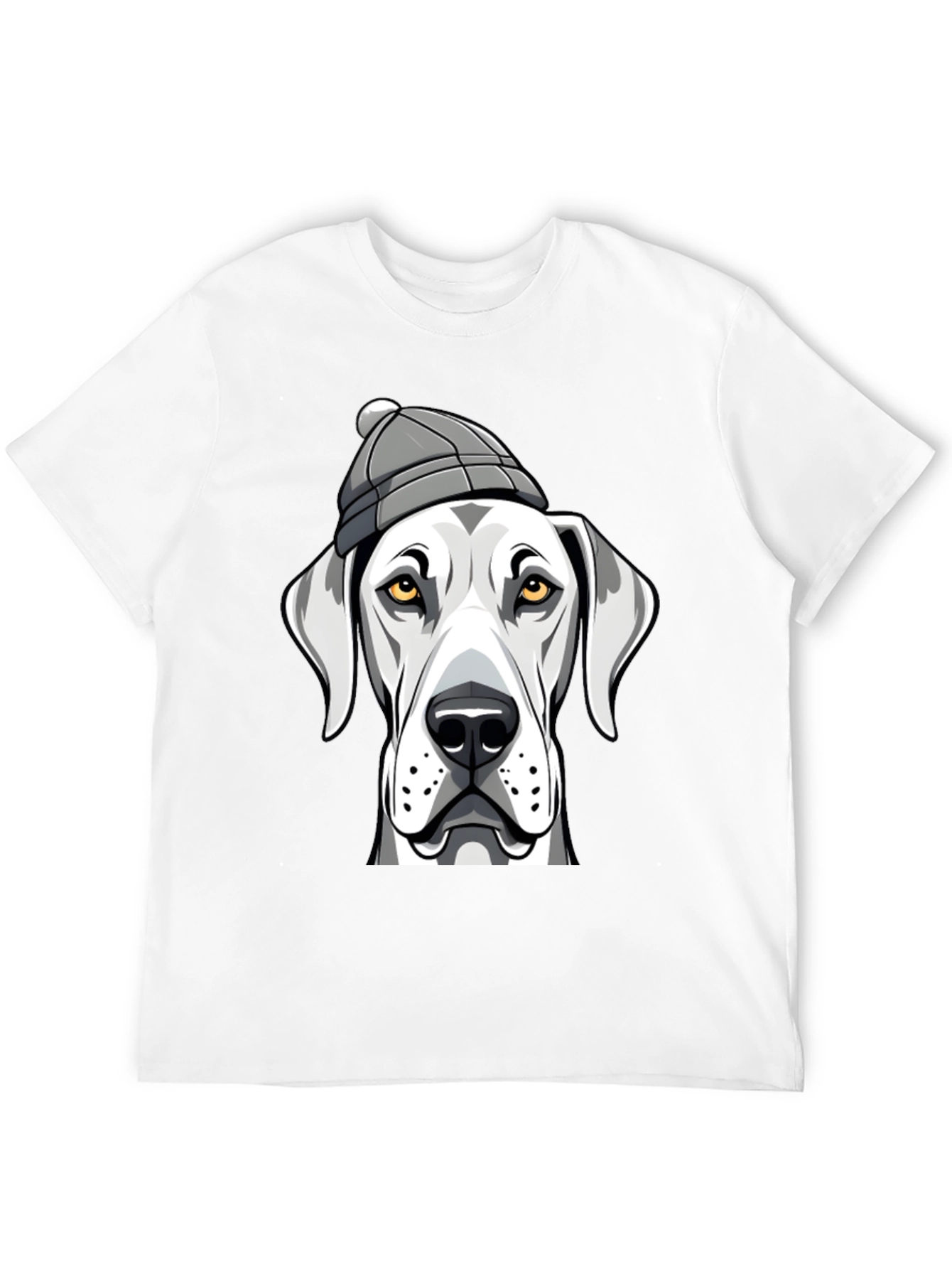 Black Dog with Beanie Graphic Tee - Trendy Pet Lover Shirt view 12