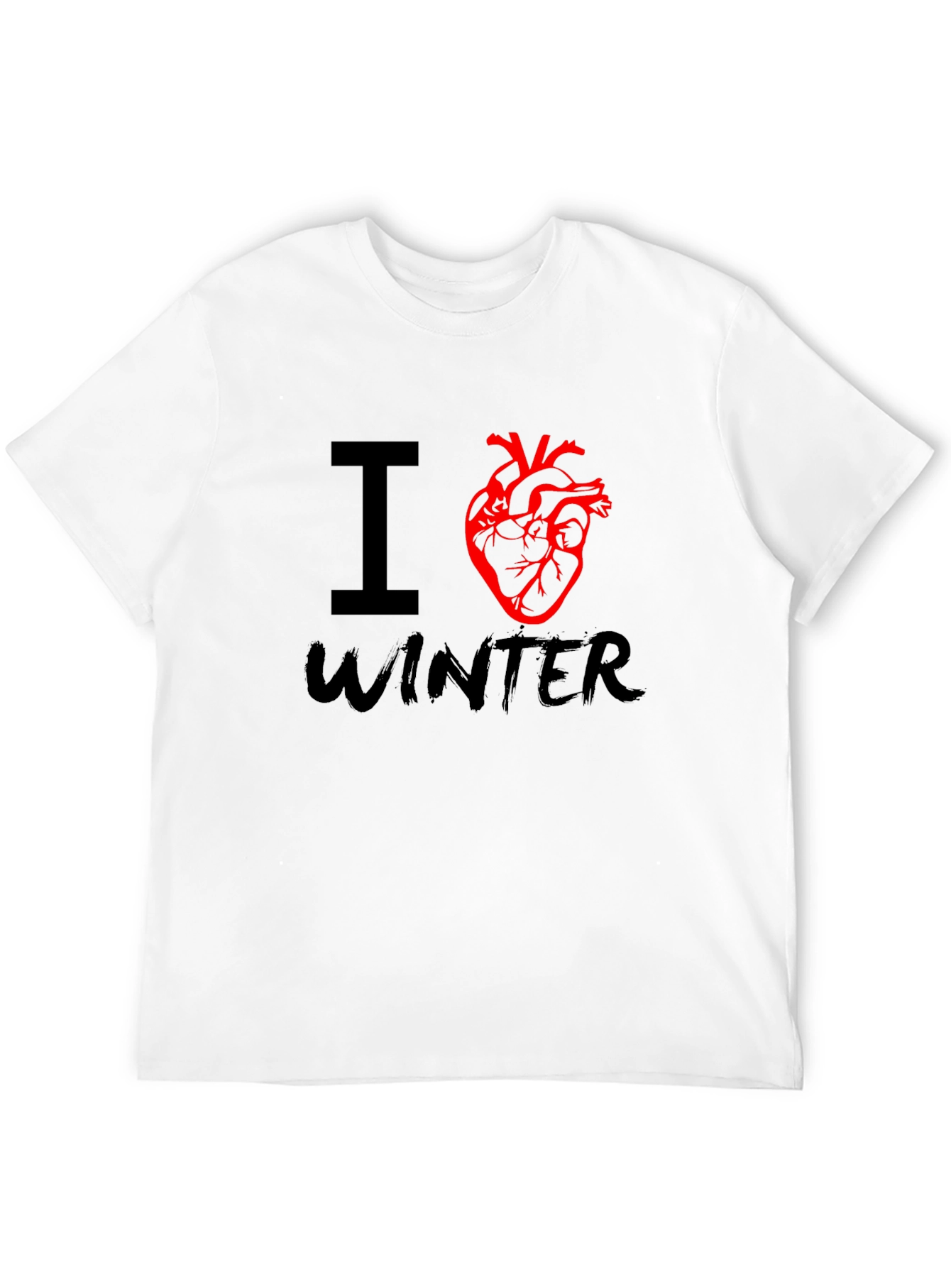 Black I Heart Winter Graphic Tee - Black view 12