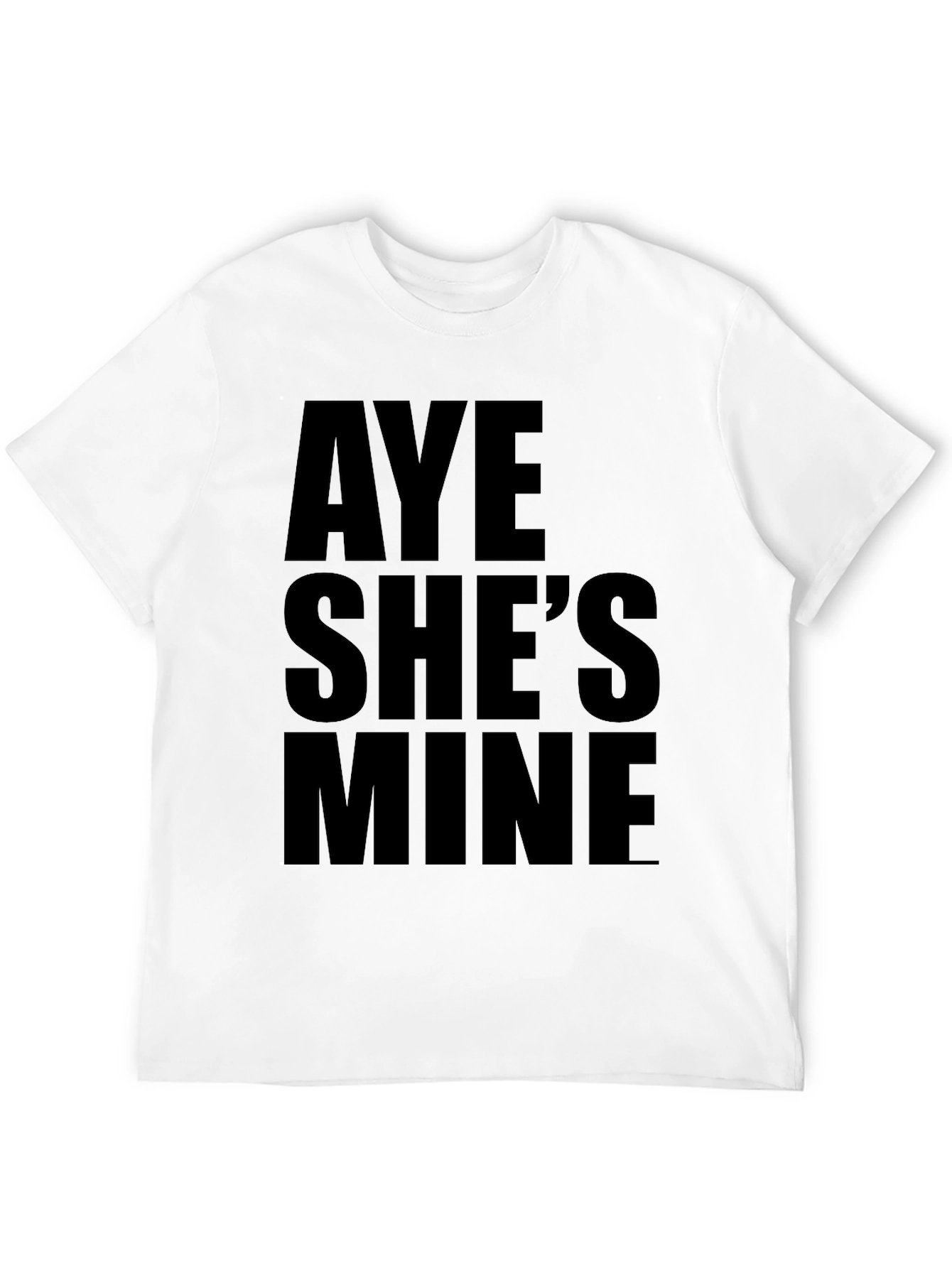 Black Aye She's Mine Black Graphic Tee view 12