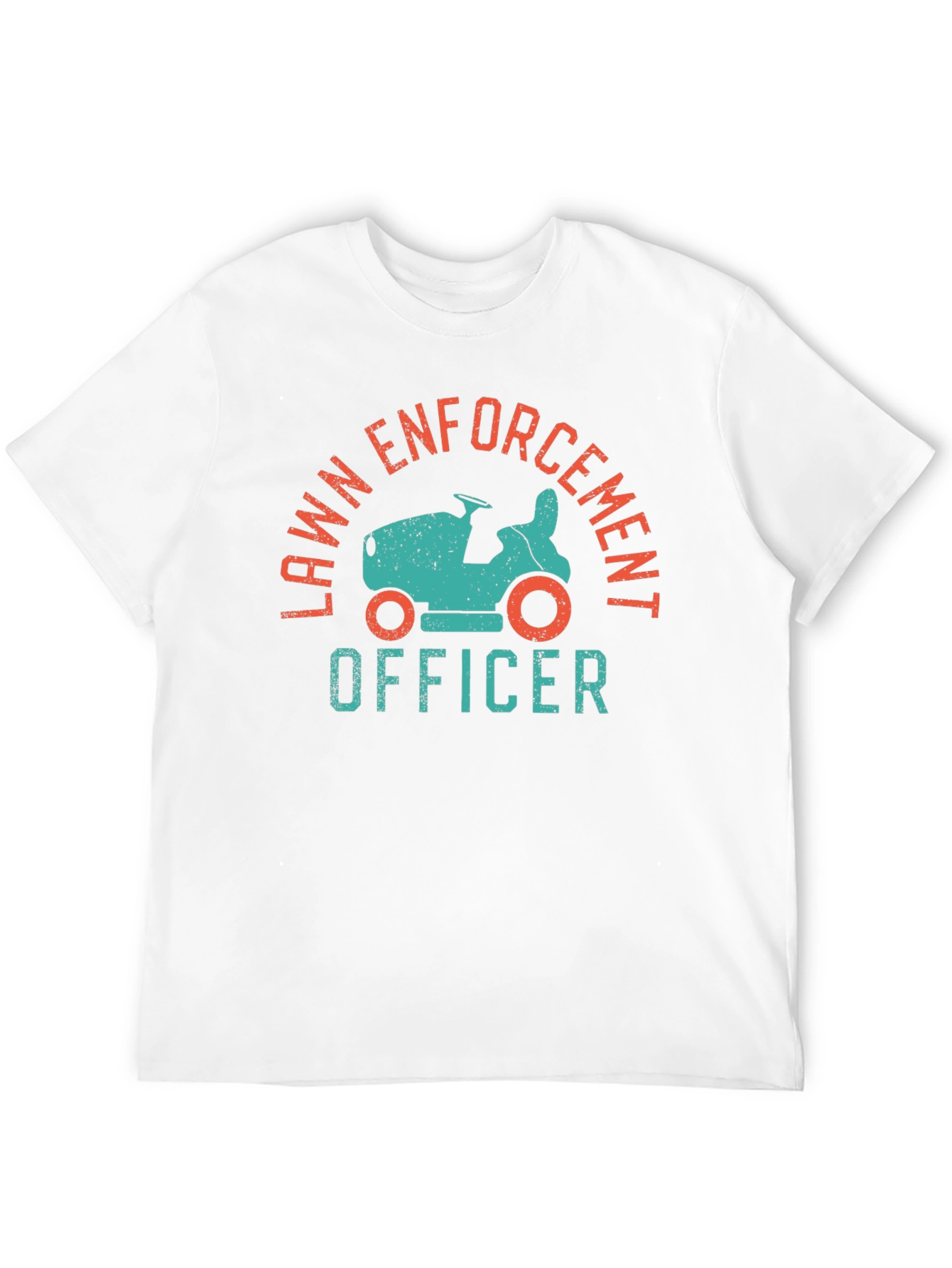 Black Lawn Enforcement Officer Funny Graphic Tee view 12