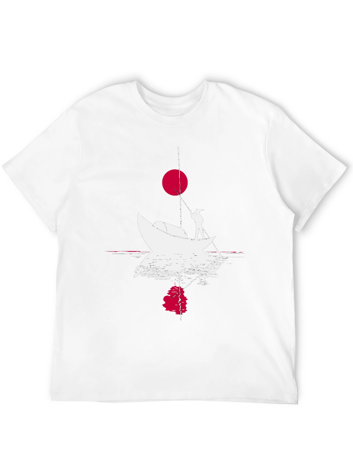 Black Fishing Boat Graphic Tee - Black Cotton T-Shirt view 12