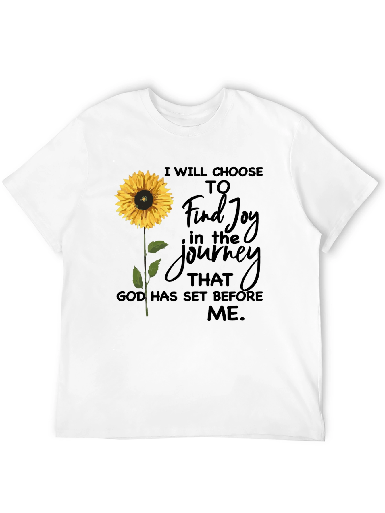 Black Sunflower Joy Journey T-Shirt view 12