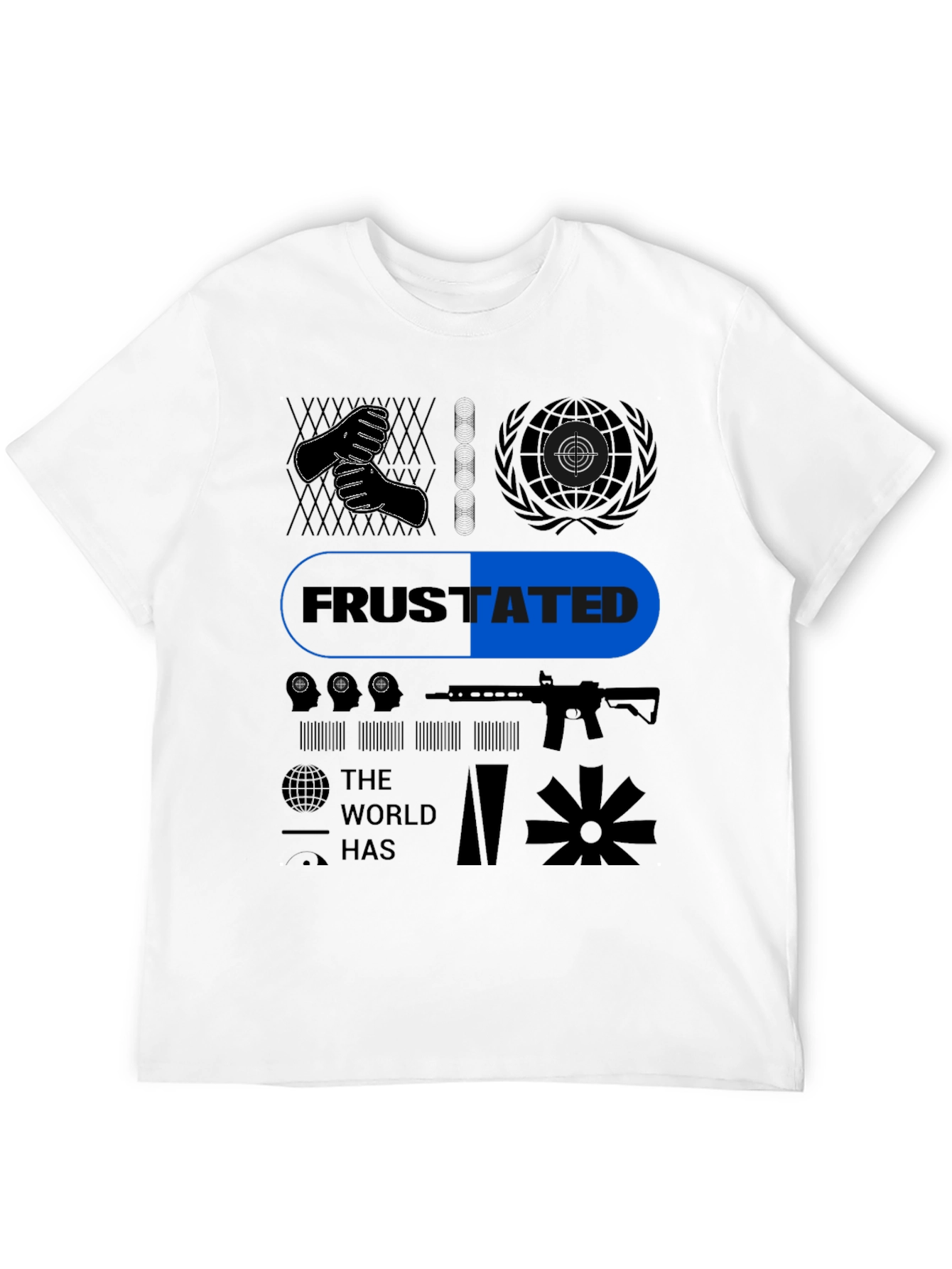 Black Frustrated Graphic T-Shirt - Black view 12