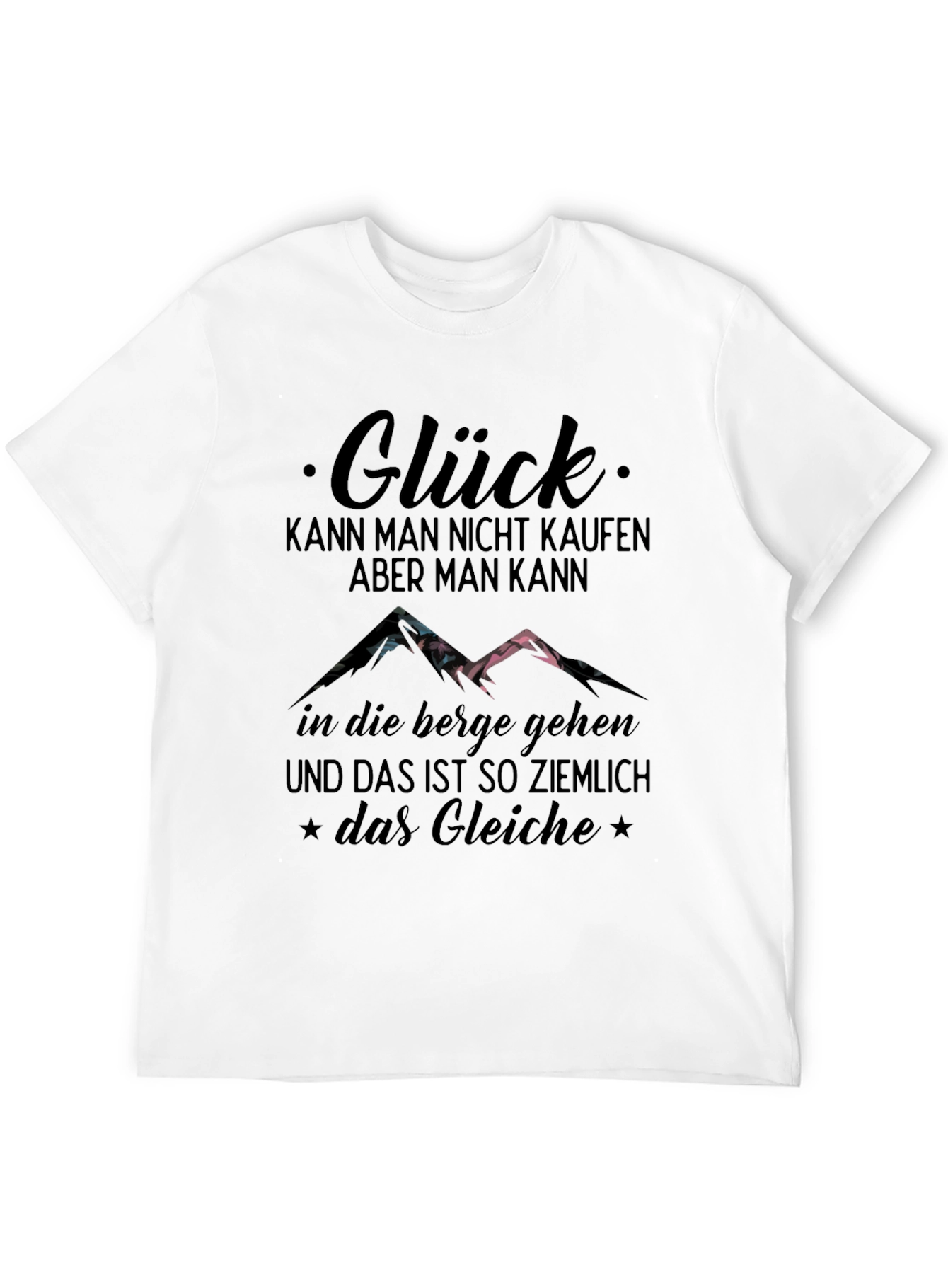 Black Glück Mountain Graphic T-Shirt view 12