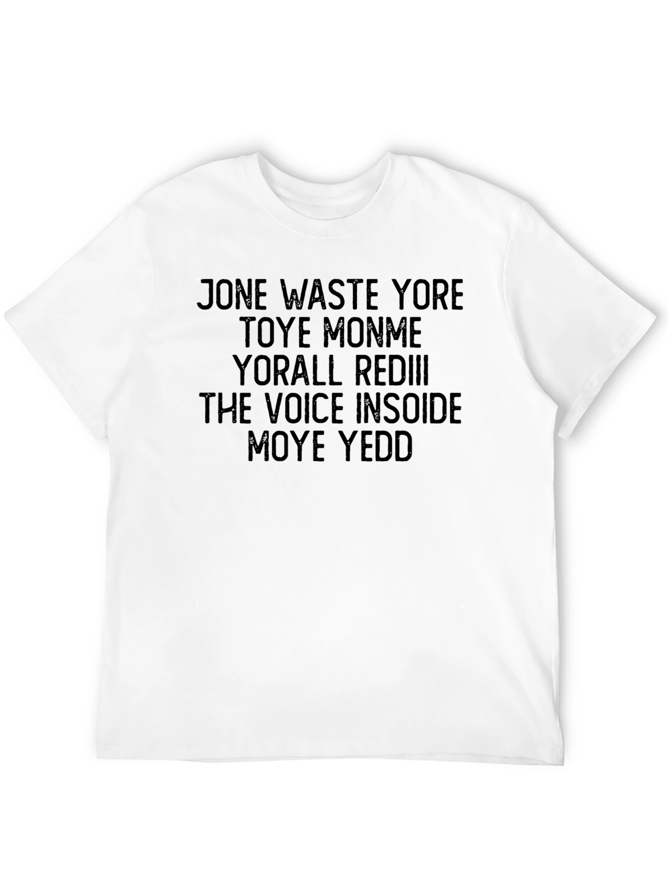 Black Men's Black Graphic Tee - Jone Waste Yore Toye view 12