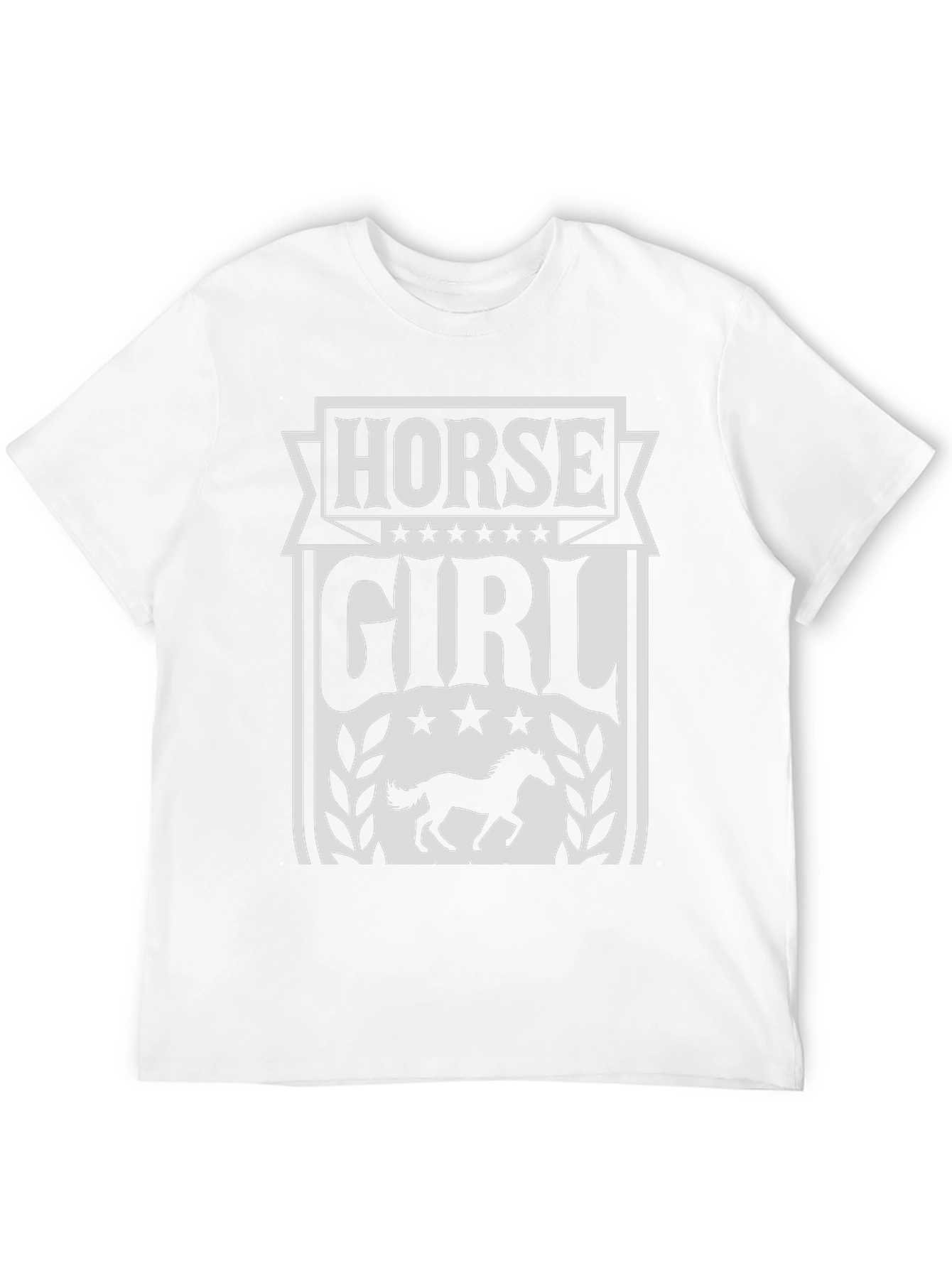 Black Horse Girl Graphic Tee - Black Cotton Blend T-Shirt view 12