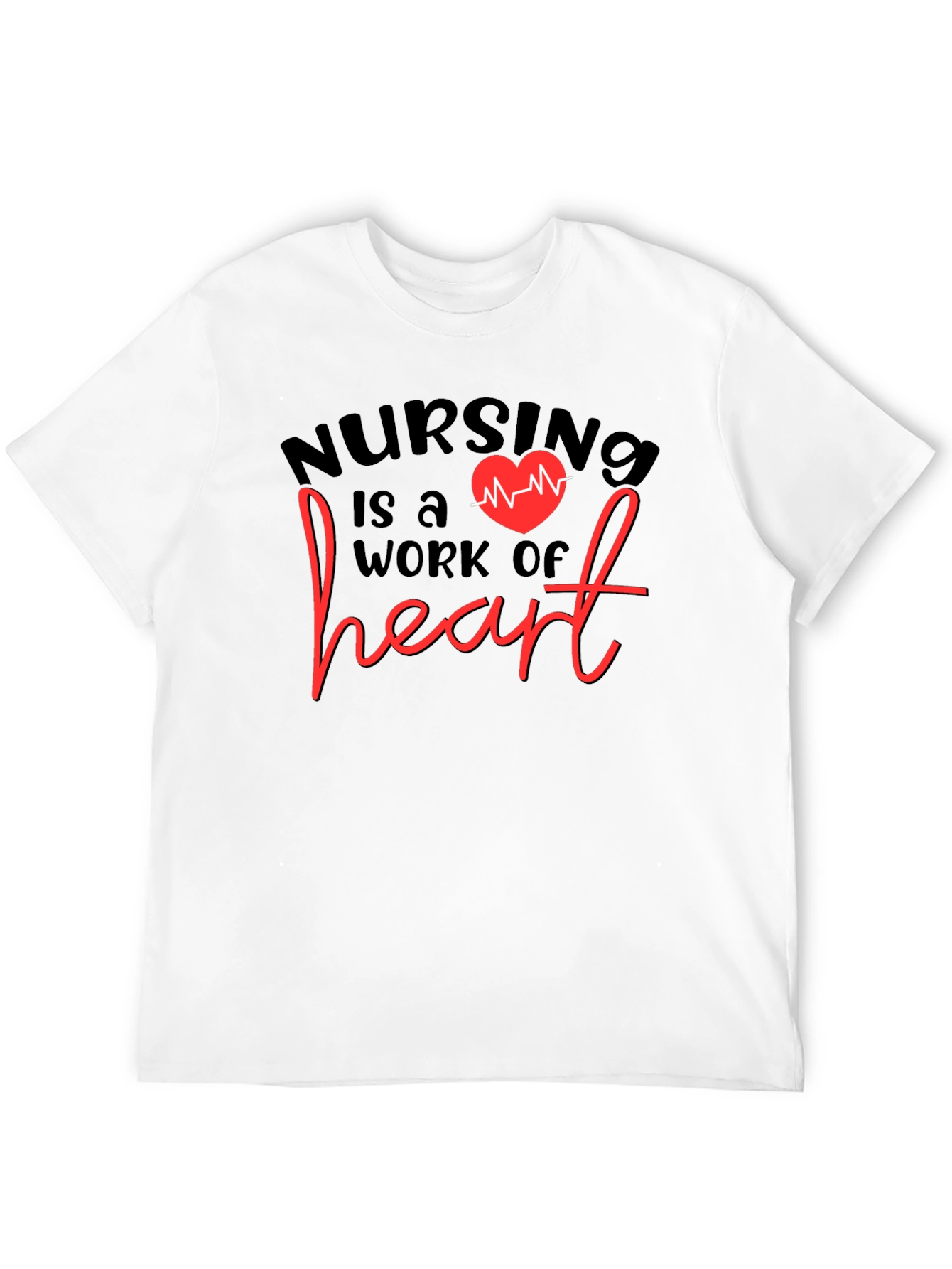 Black Nursing is a Work of Heart T-Shirt view 12