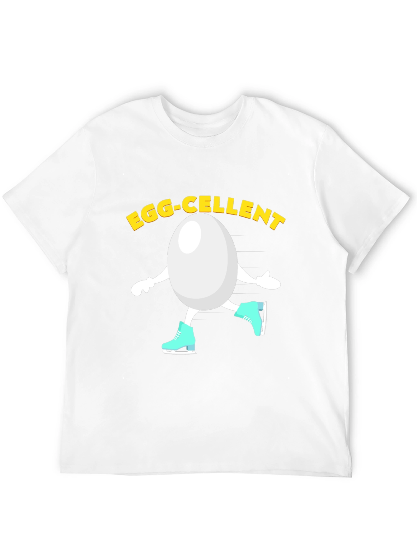 Egg-cellent Skating Egg Humor Graphic Tee - 12