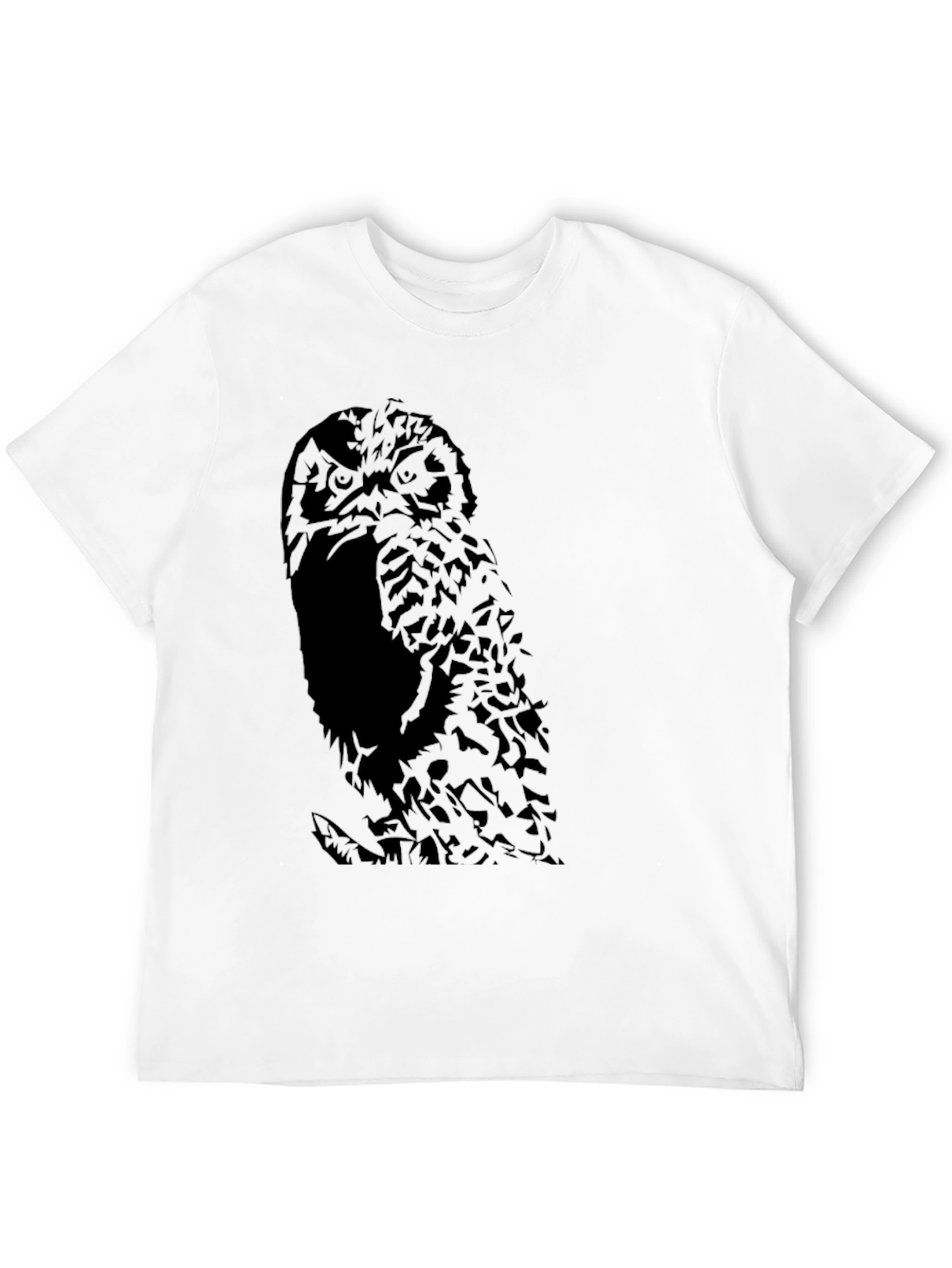 Black Owl Graphic Black T-Shirt view 12
