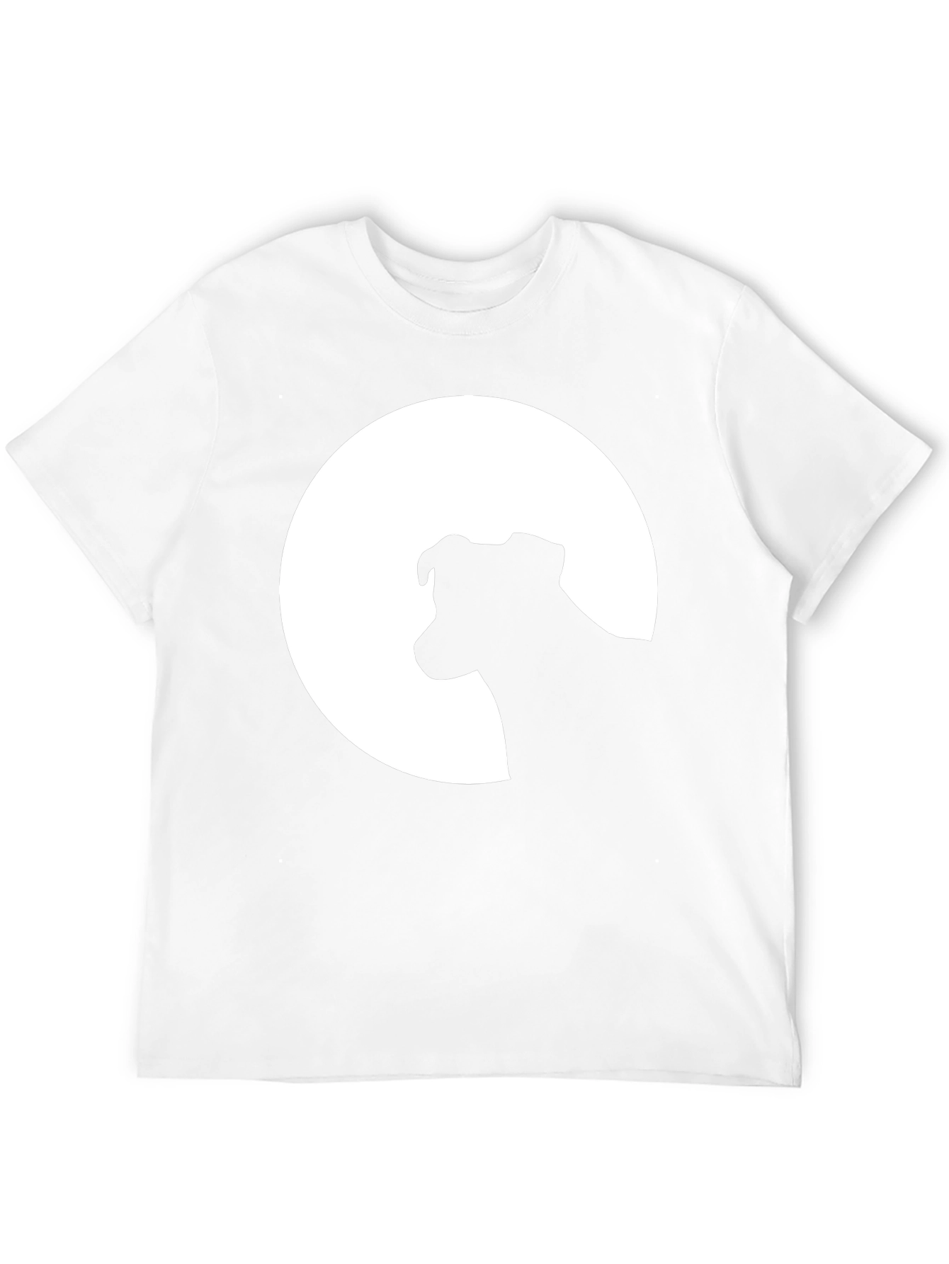 Black Dog Silhouette Moon Graphic Tee - Black Unisex Shirt view 12