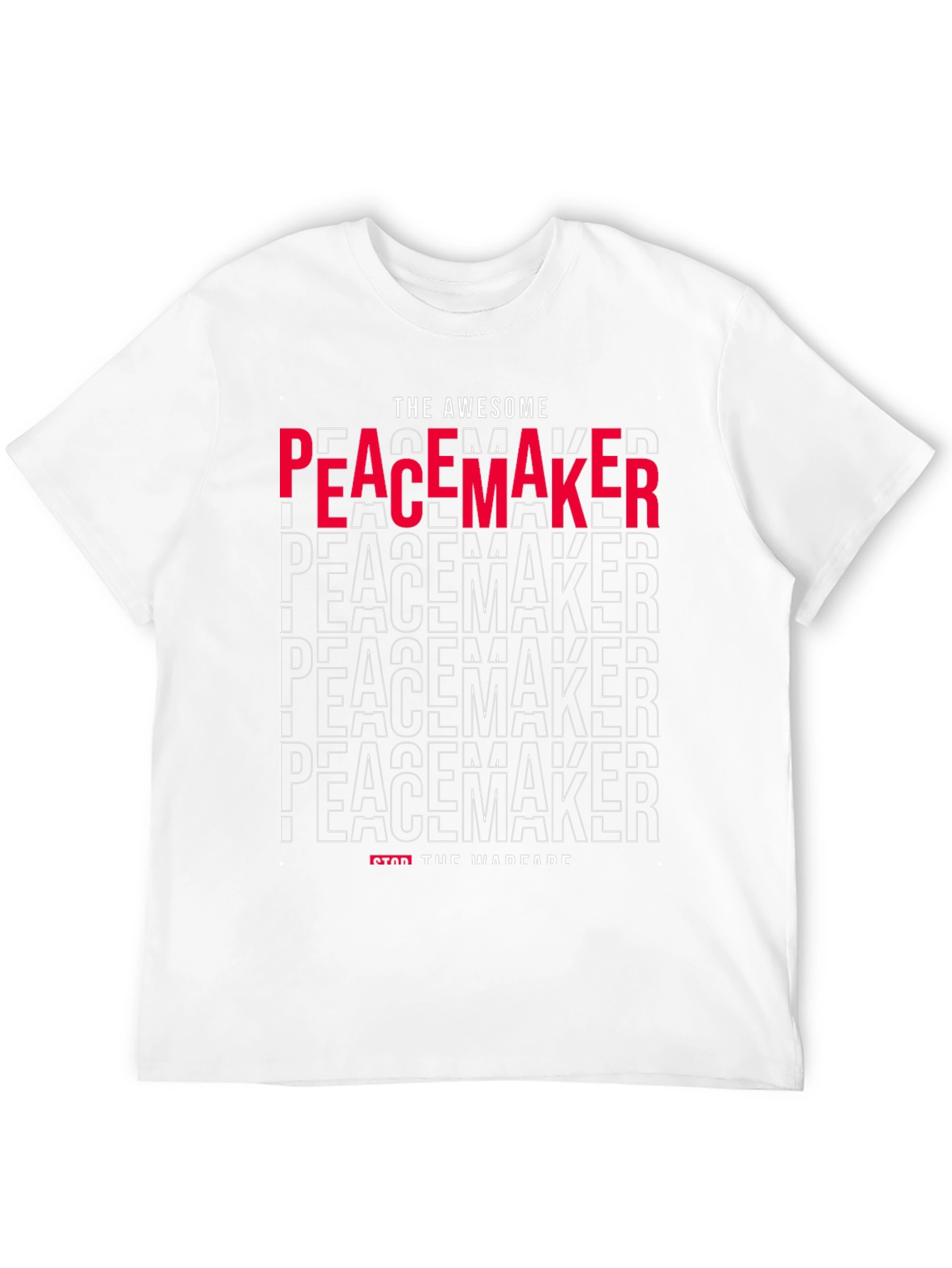 Black Awesome Peacemaker Graphic Tee - Stop the Warfare view 12