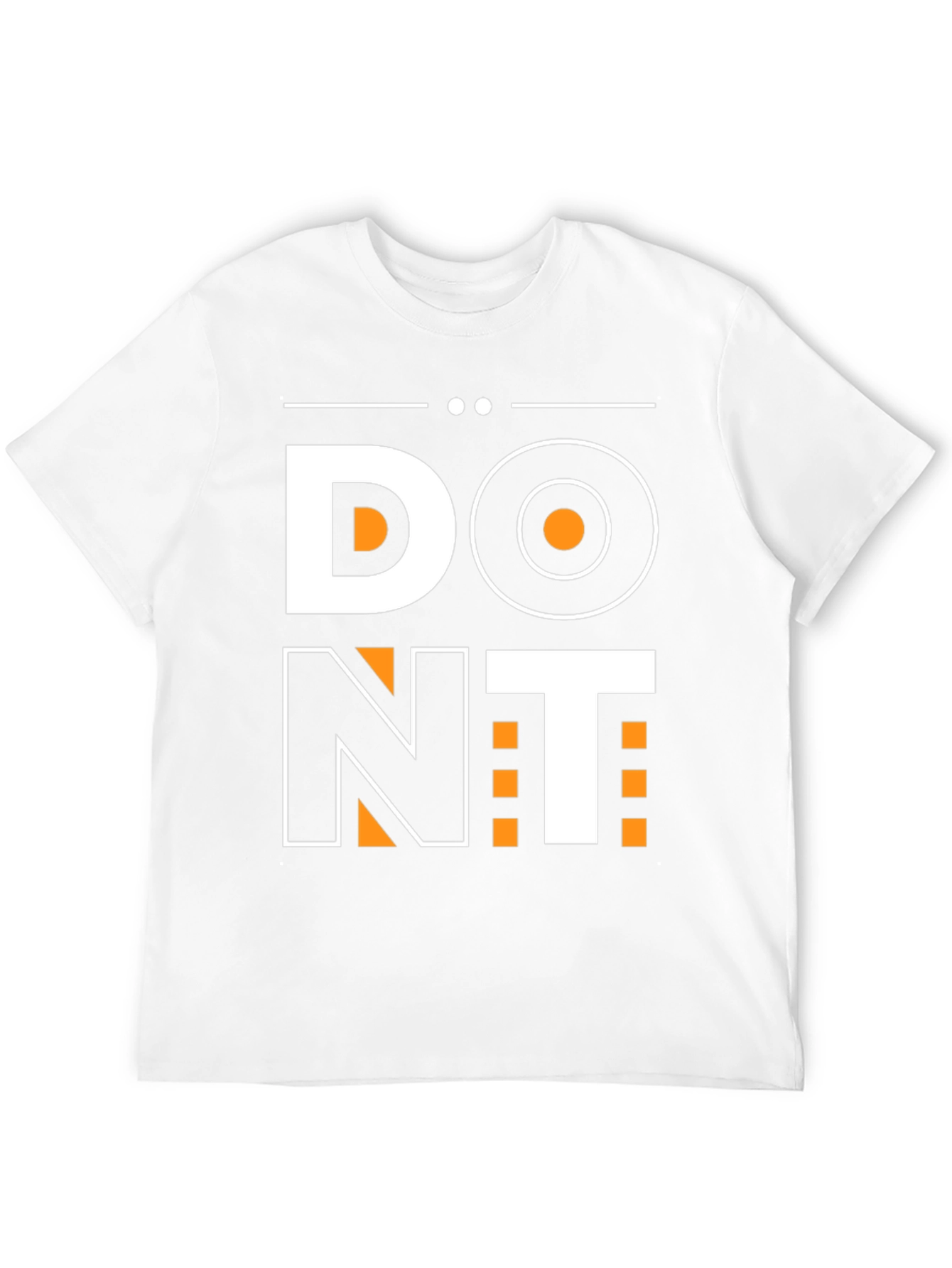 Black Bold "DO NT" Graphic Tee - Statement Shirt view 12