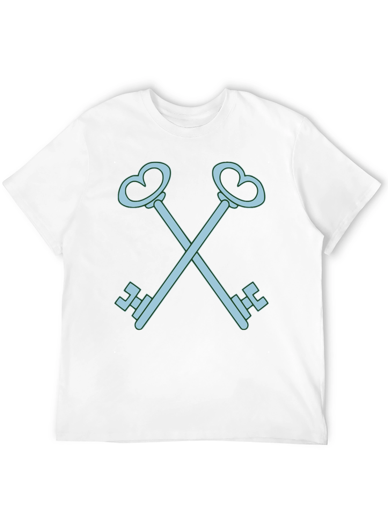 Black Heart Key Graphic Tee - Black Cotton view 12