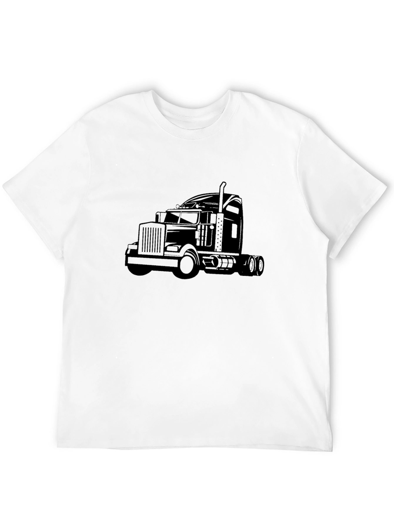 Black Truck Graphic Tee - Black Cotton T-Shirt view 12