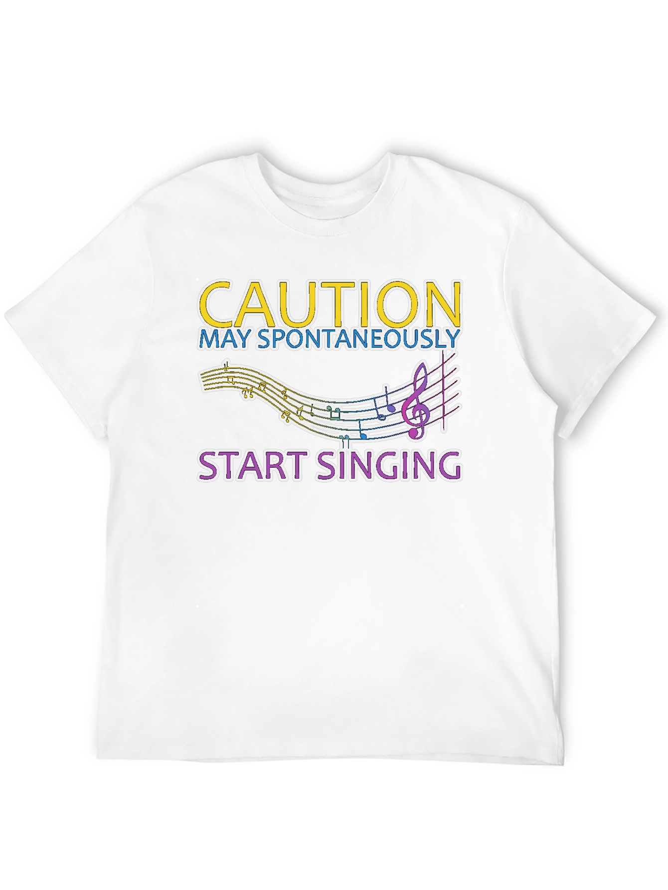 Black Caution May Spontaneously Start Singing Tee view 12