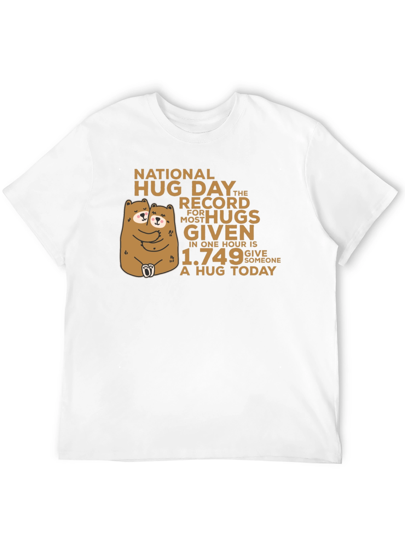 Black National Hug Day T-Shirt: Give Someone a Hug Today! view 12