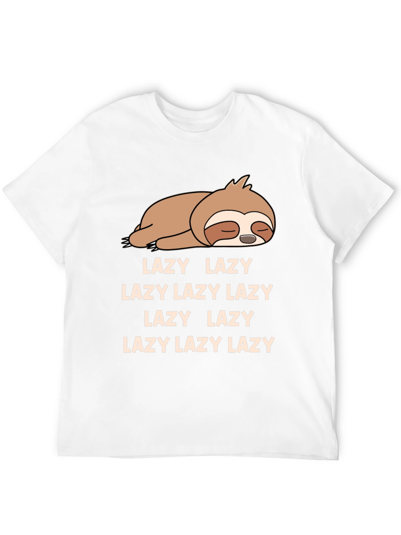 Black Lazy Sloth T-Shirt Funny Graphic Tee view 12
