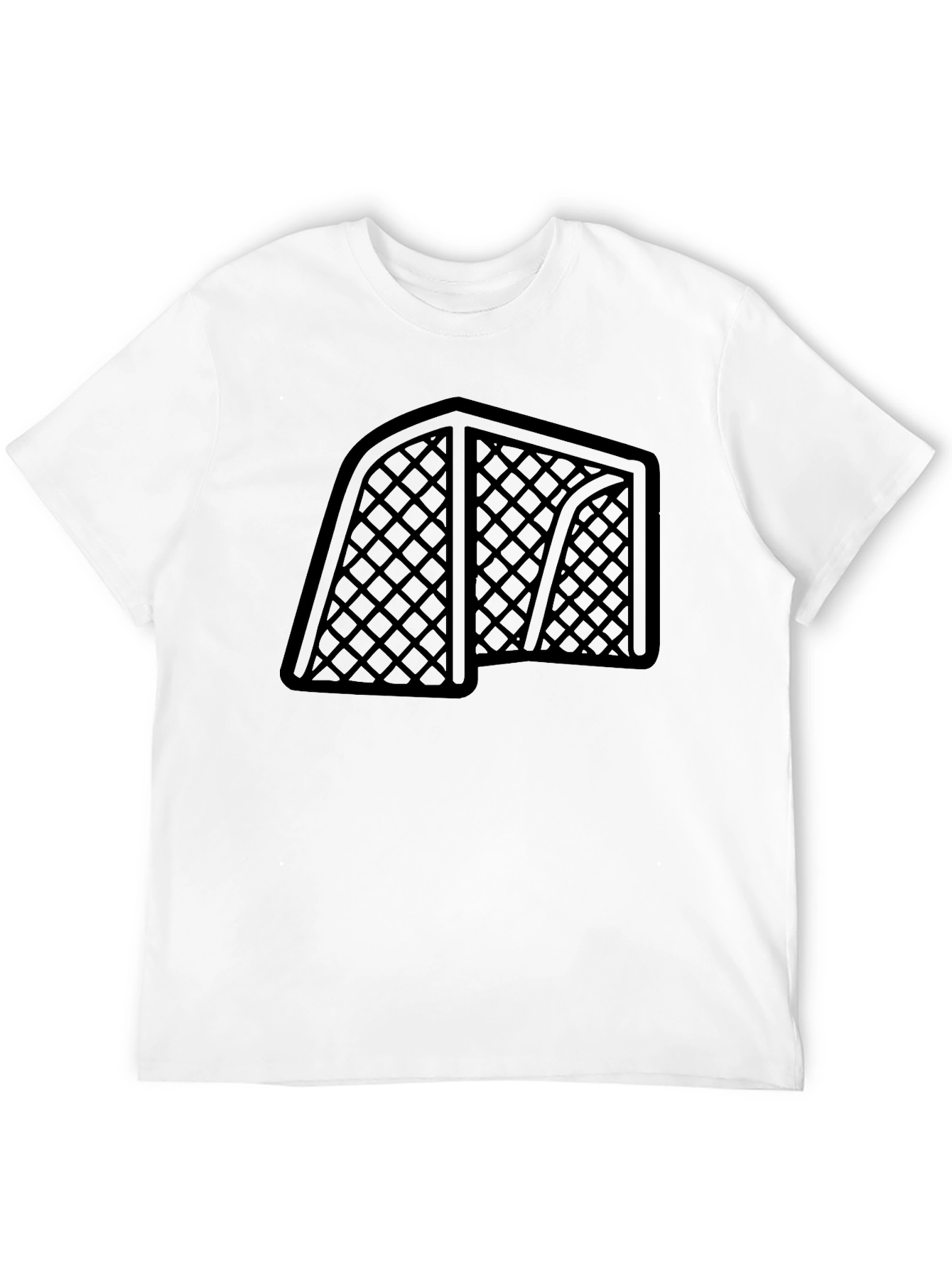 Black Hockey Goal Graphic Tee - Black Cotton view 12