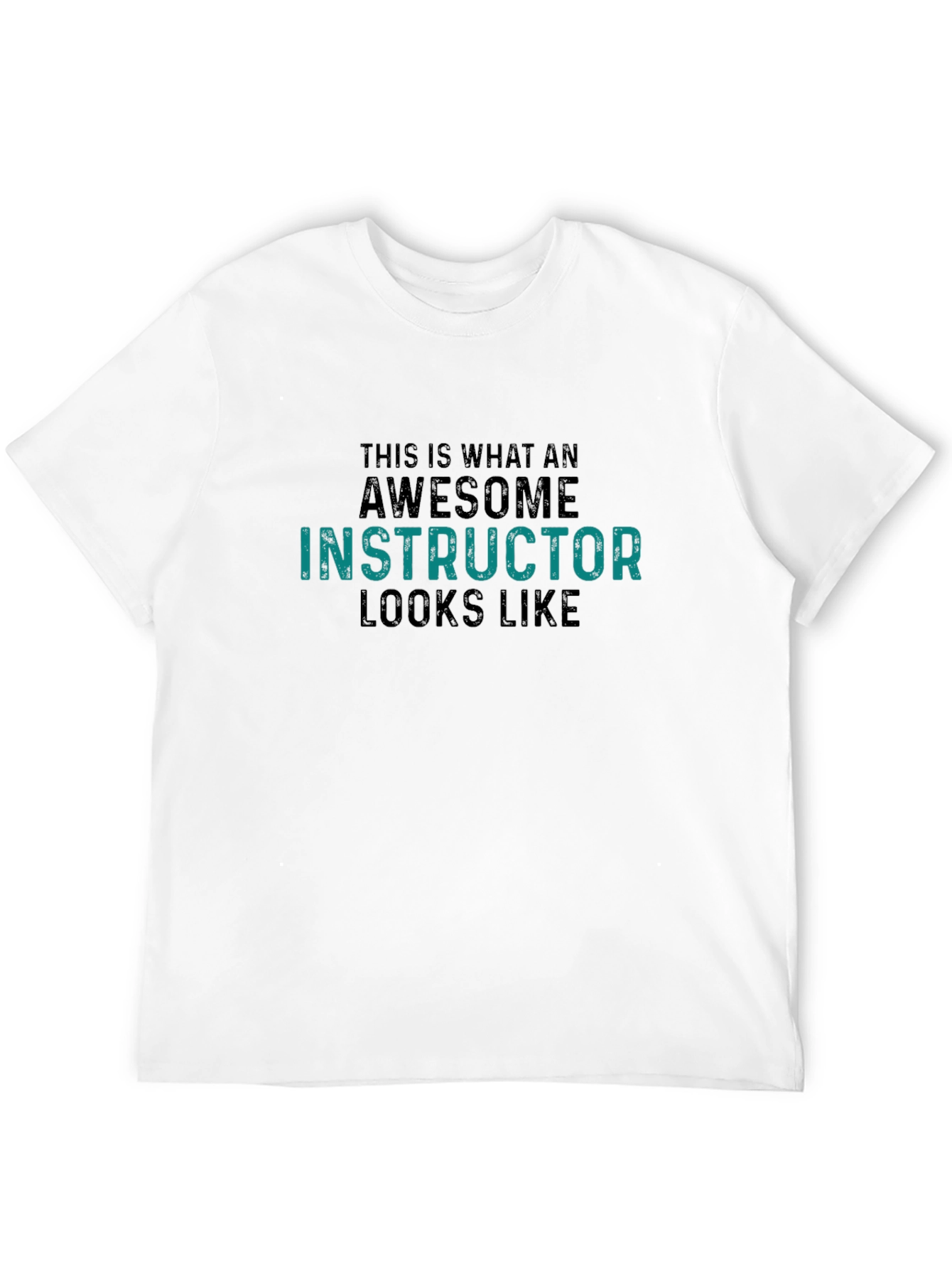 Black Awesome Instructor T-Shirt - Black Cotton Tee view 12