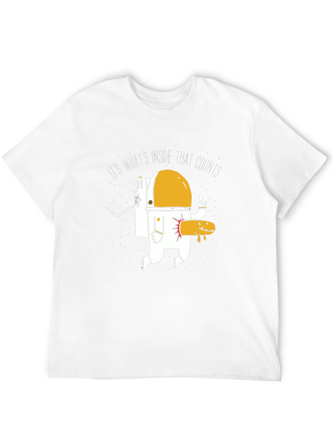 Black Funny Astronaut and Axolotl Graphic T-Shirt - Black view 12