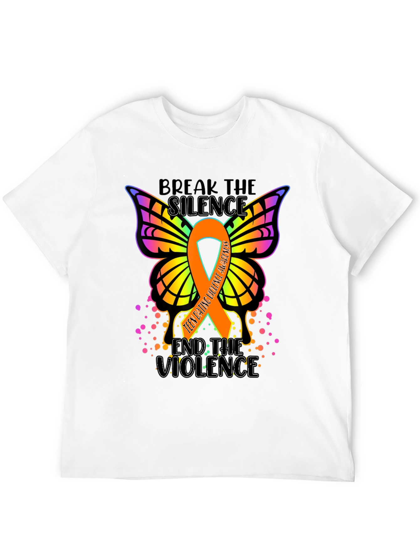 Black Teen Dating Violence Awareness T-Shirt view 12