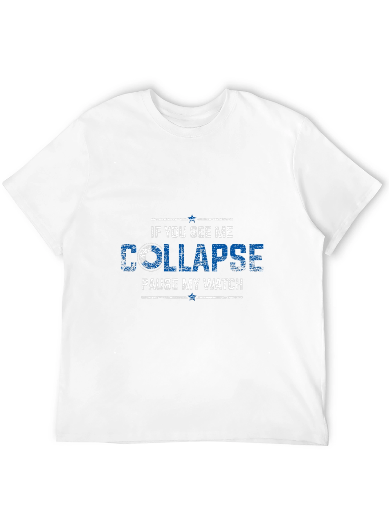 Black Collapse Pause My Watch Graphic Tee - Black Cotton Shirt view 12