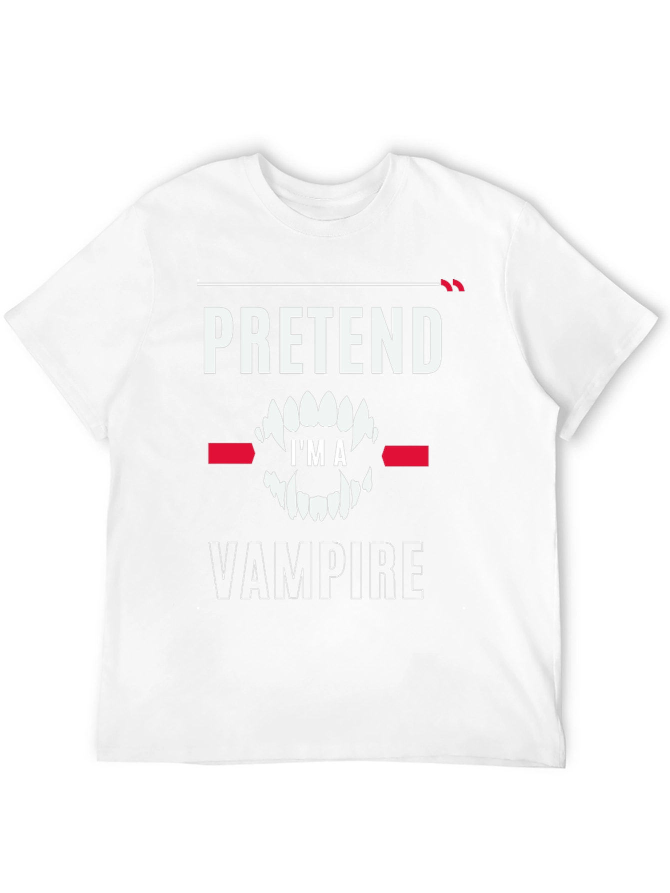 Black Pretend I'm a Vampire T-Shirt - Funny Halloween Costume Tee view 12