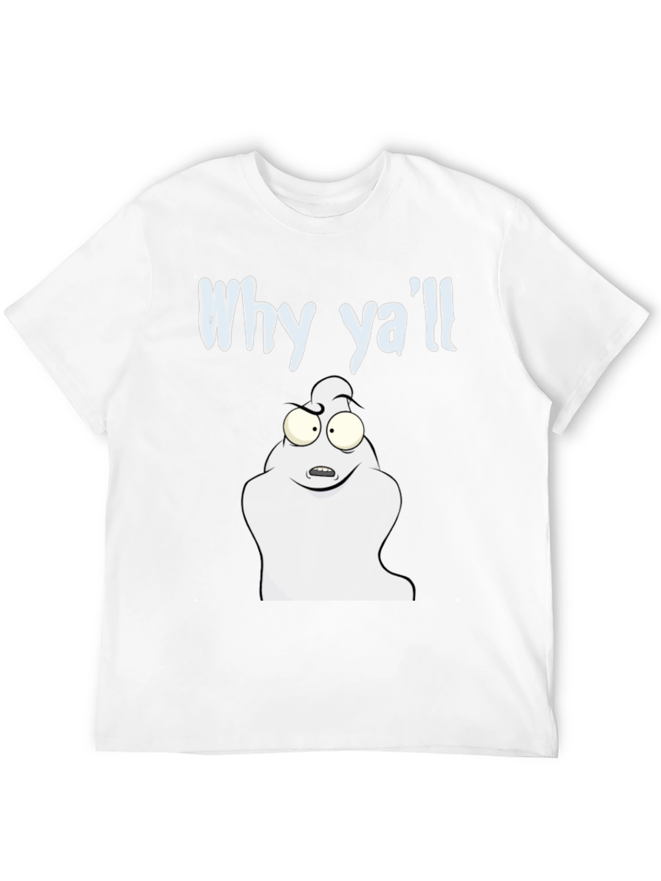 Black Why Ya'll Funny Ghost T-Shirt - Black Cotton Tee view 12