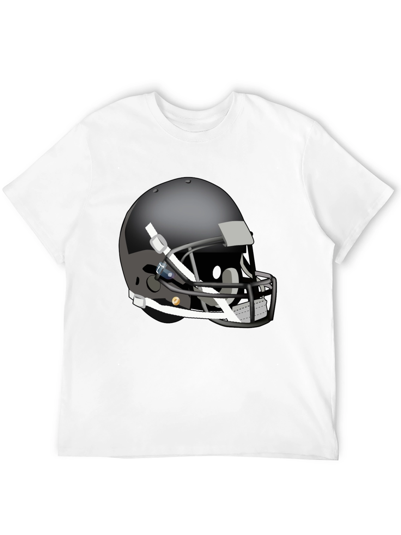 Black Football Helmet Graphic Tee - Stylish & Unique view 12