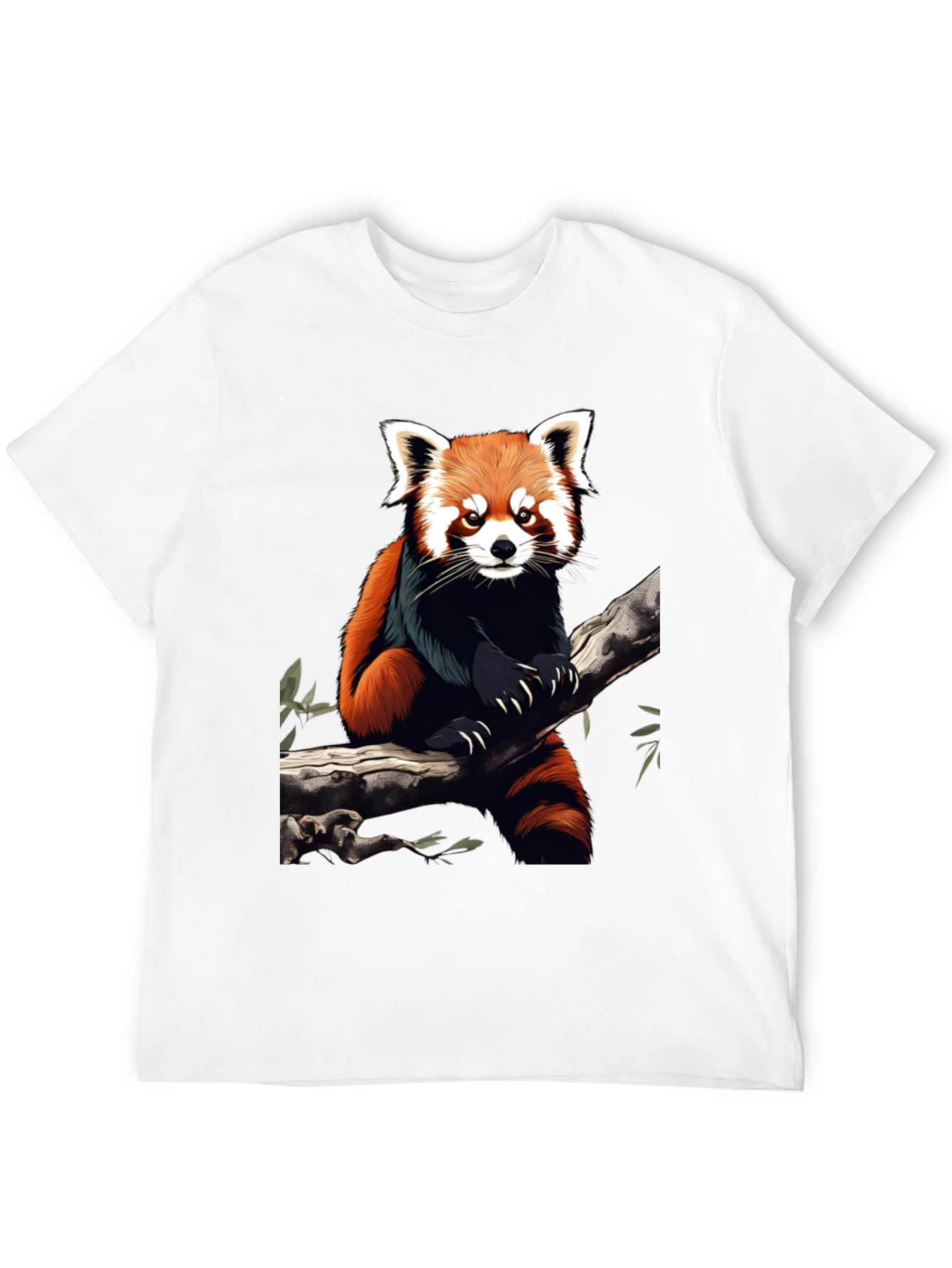 Black Red Panda Graphic Tee - Black Cotton Blend view 12