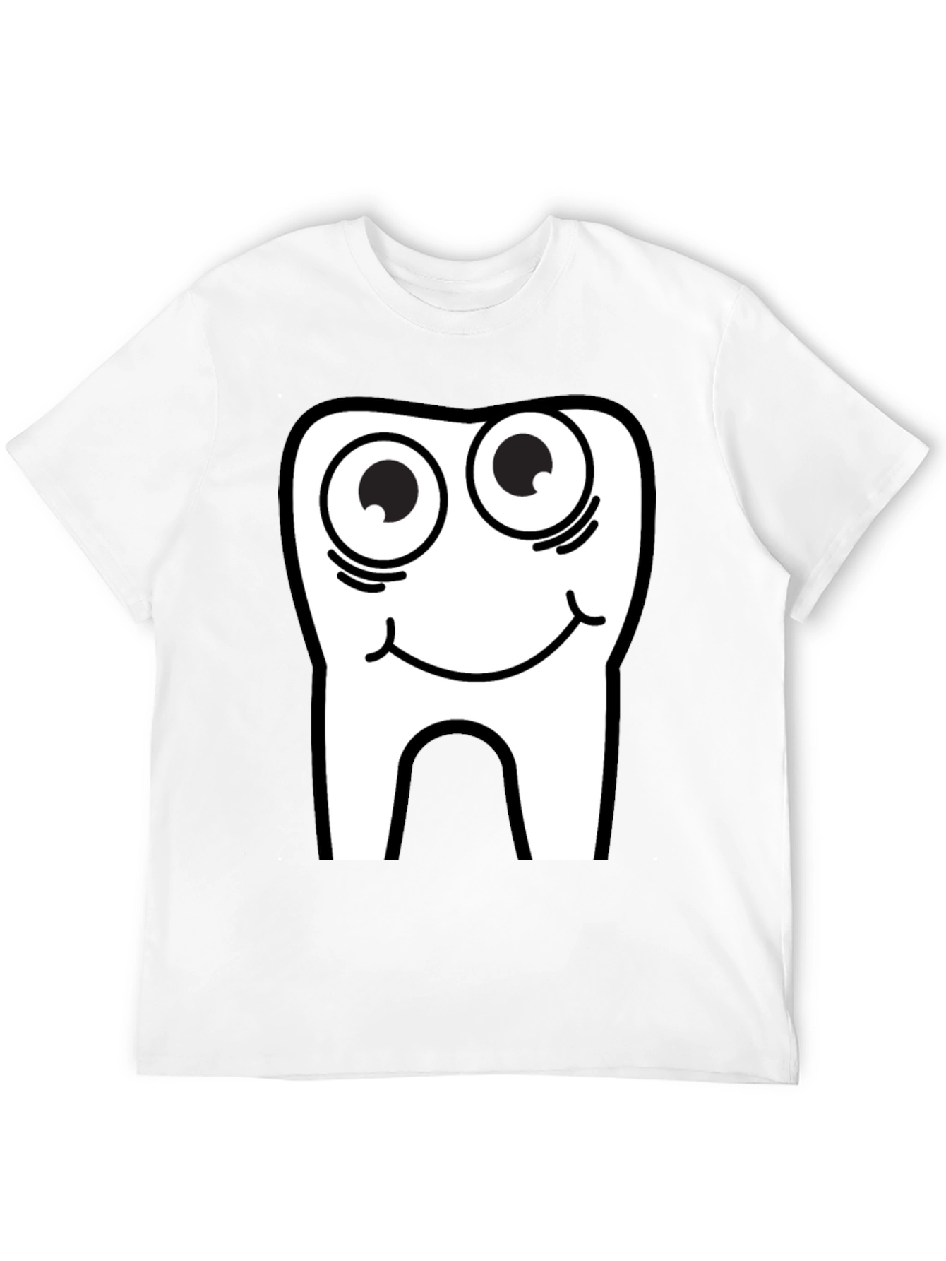Black Funny Tooth Graphic Tee - Black Cotton T-Shirt view 12
