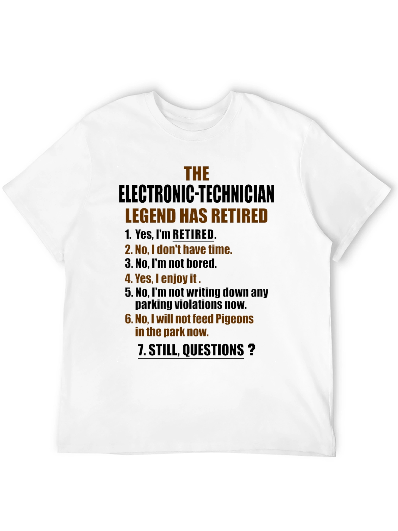 Black Retired Electronic-Technician T-Shirt view 12