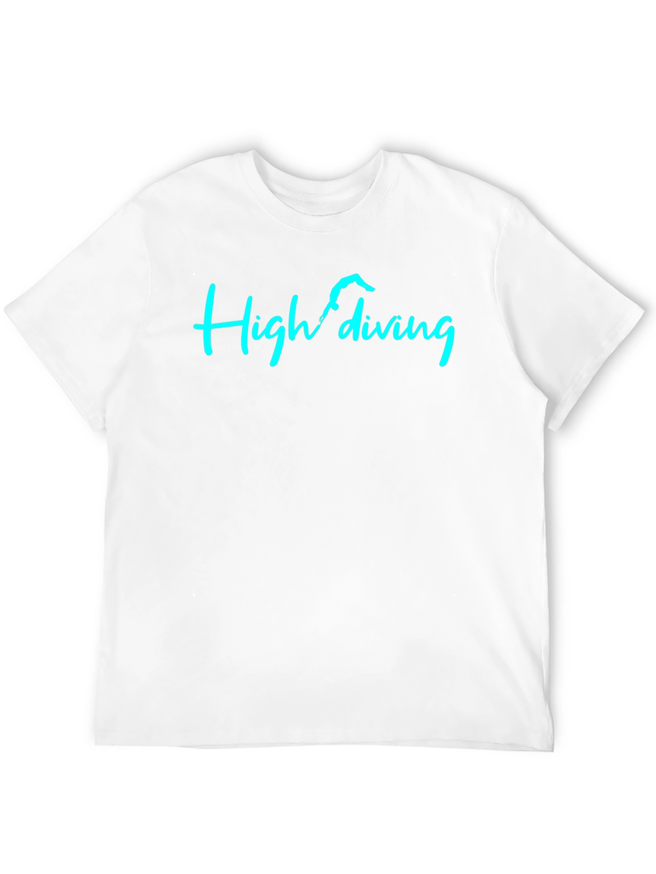 Black High Diving Graphic Tee - Black Cotton T-Shirt view 12