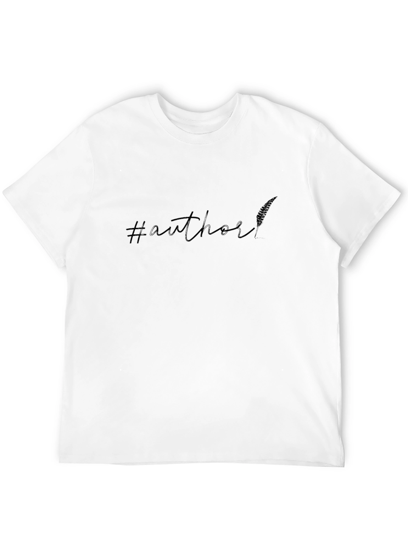 Black Author T-Shirt - Black Crew Neck Tee view 12