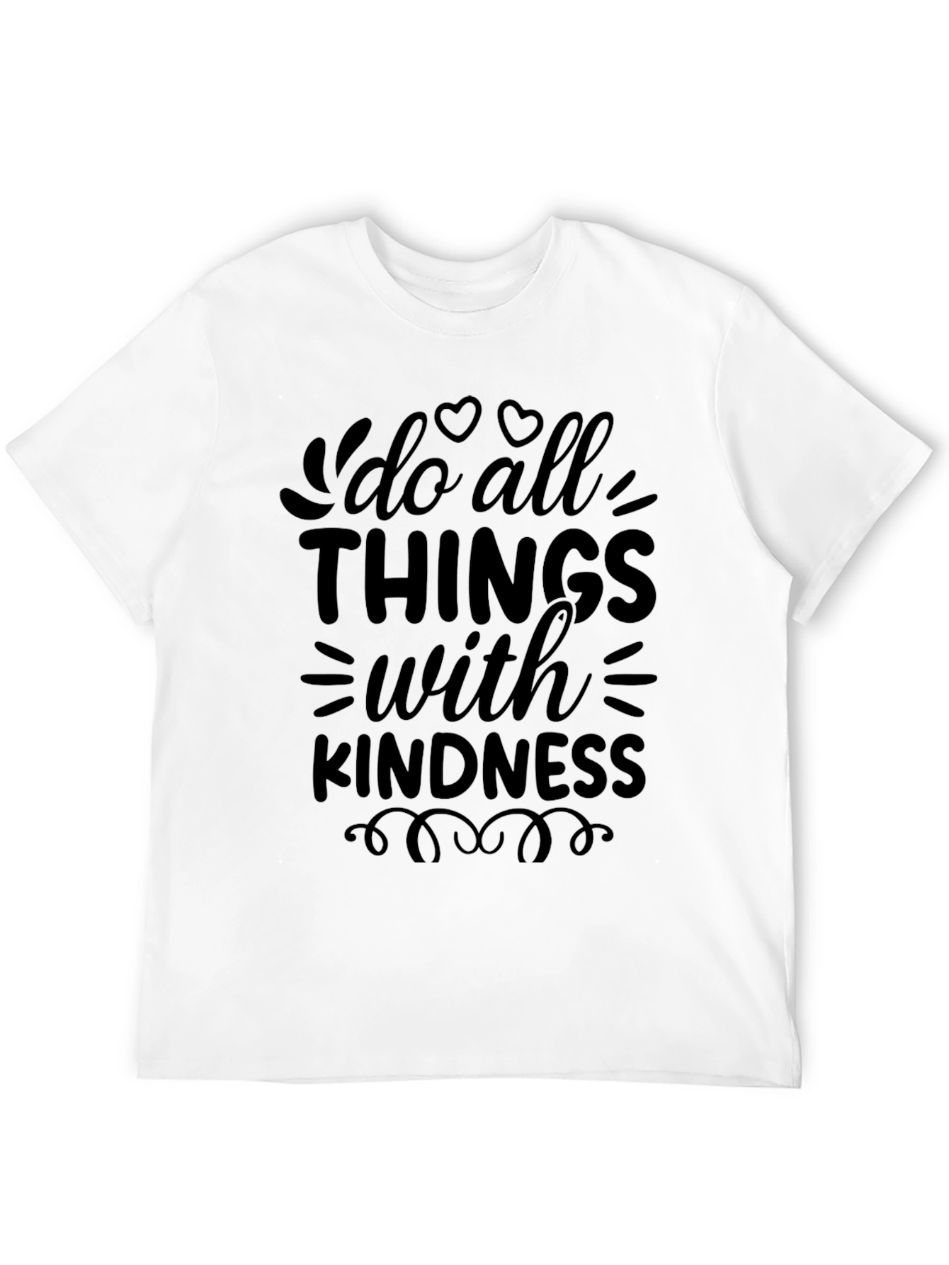 Black Kindness Graphic Tee - Black Casual Shirt view 12