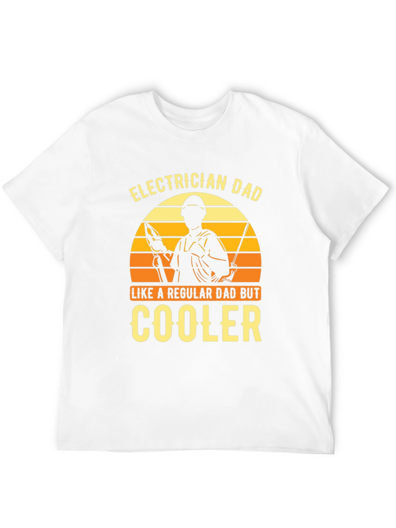 Black Electrician Dad - Cooler Graphic T-Shirt view 12
