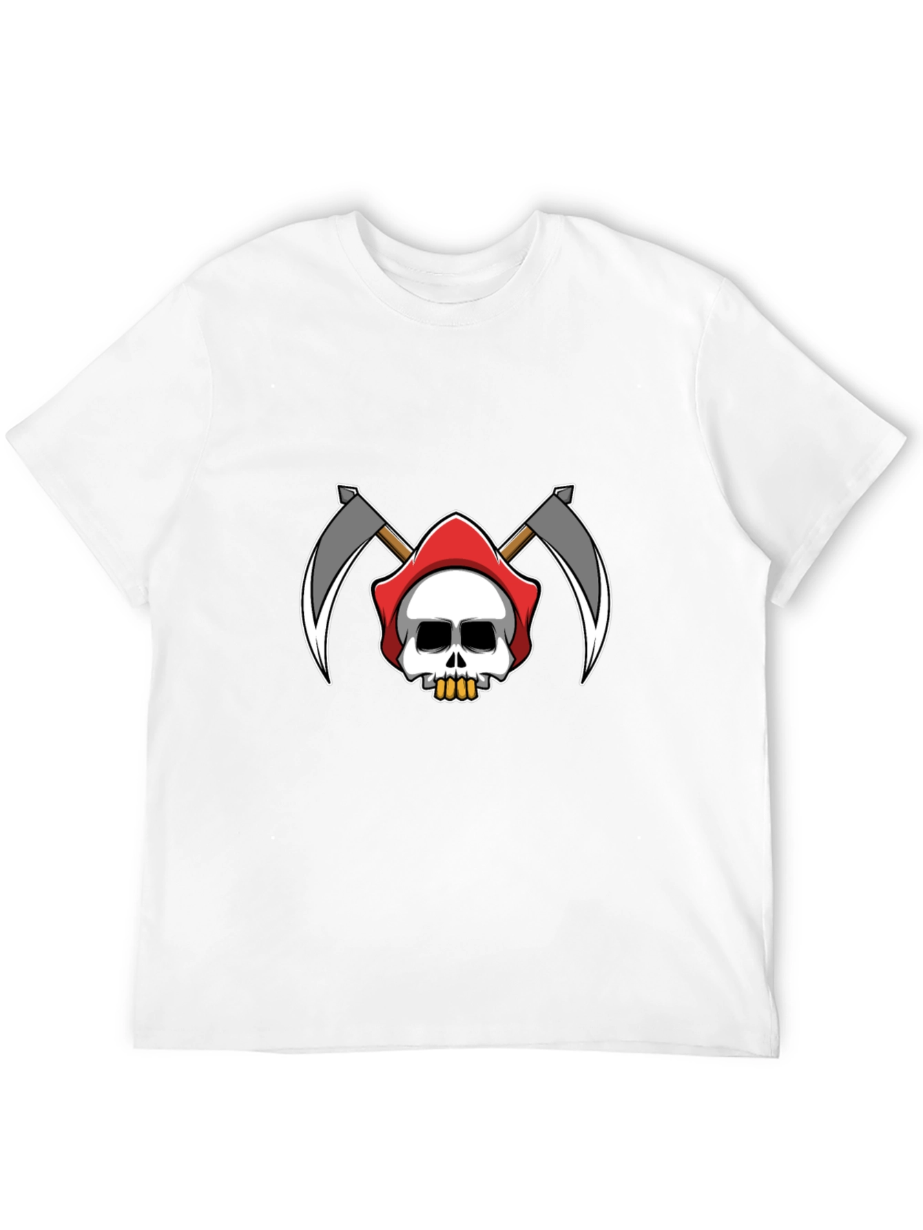 Black Grim Reaper Skull Graphic T-Shirt - Black view 12