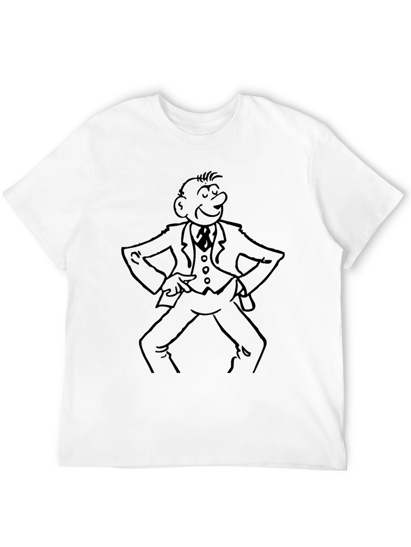 Black Cartoon Character Graphic Black T-Shirt view 12