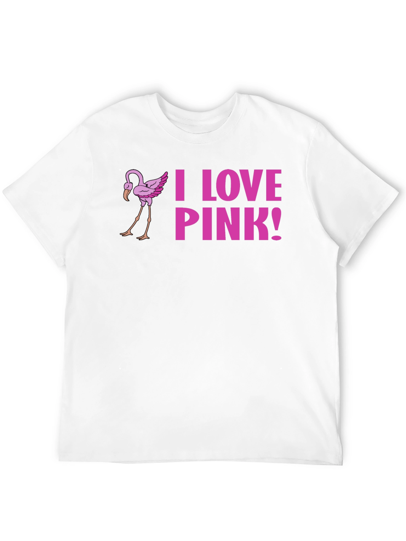 Black I Love Pink! Flamingo Graphic Tee view 12