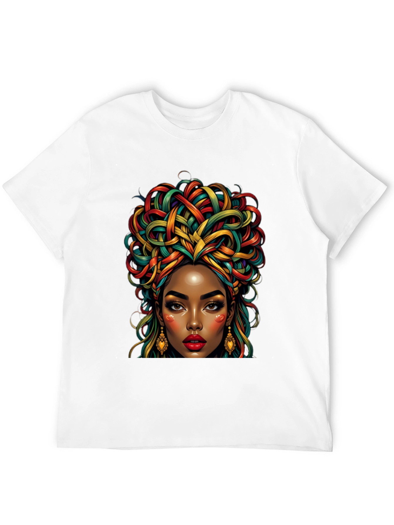 Black T-Shirt - Woman Portrait - 12