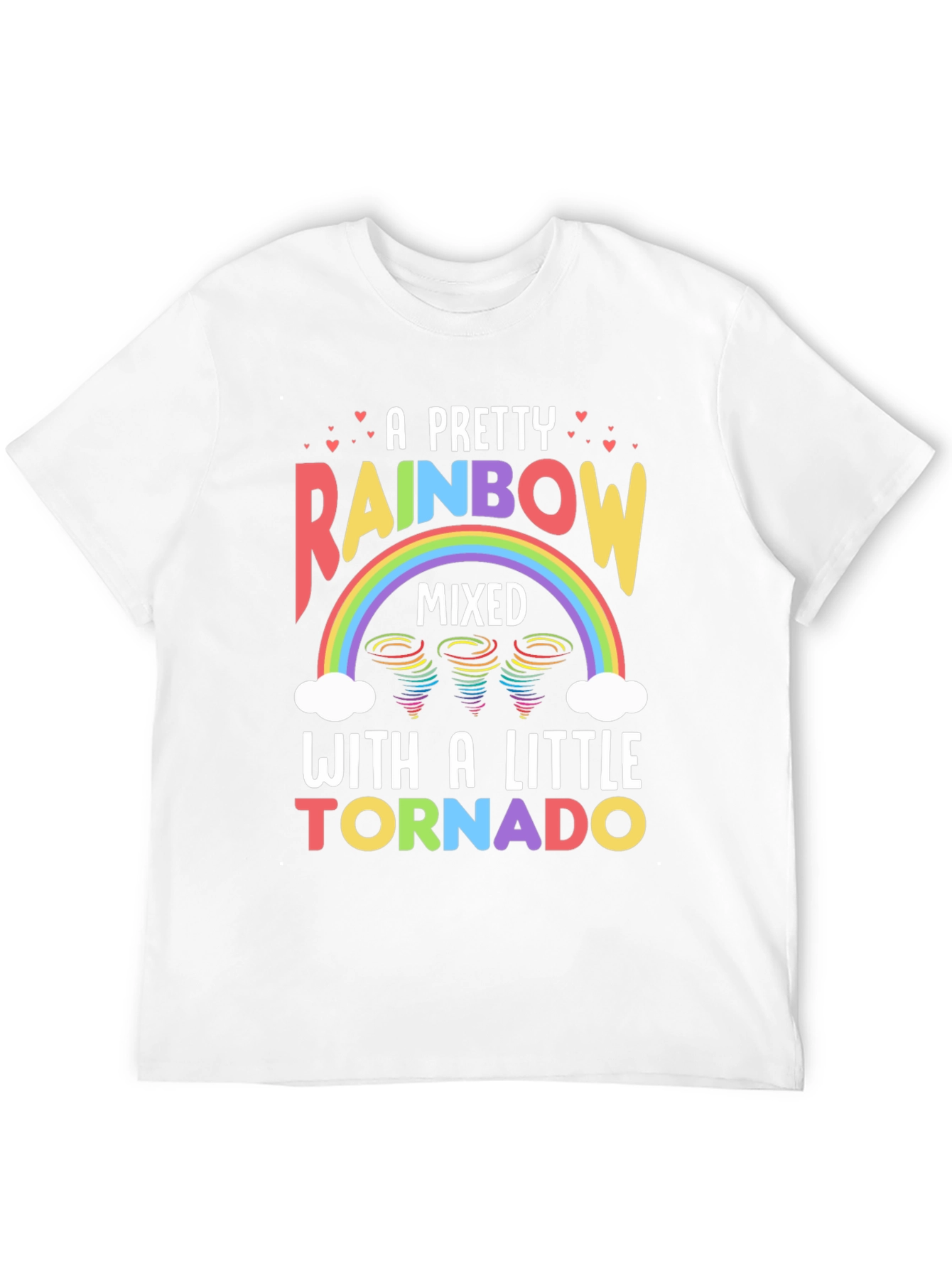 Black Rainbow Tornado T-Shirt, Unique Weather Design view 12