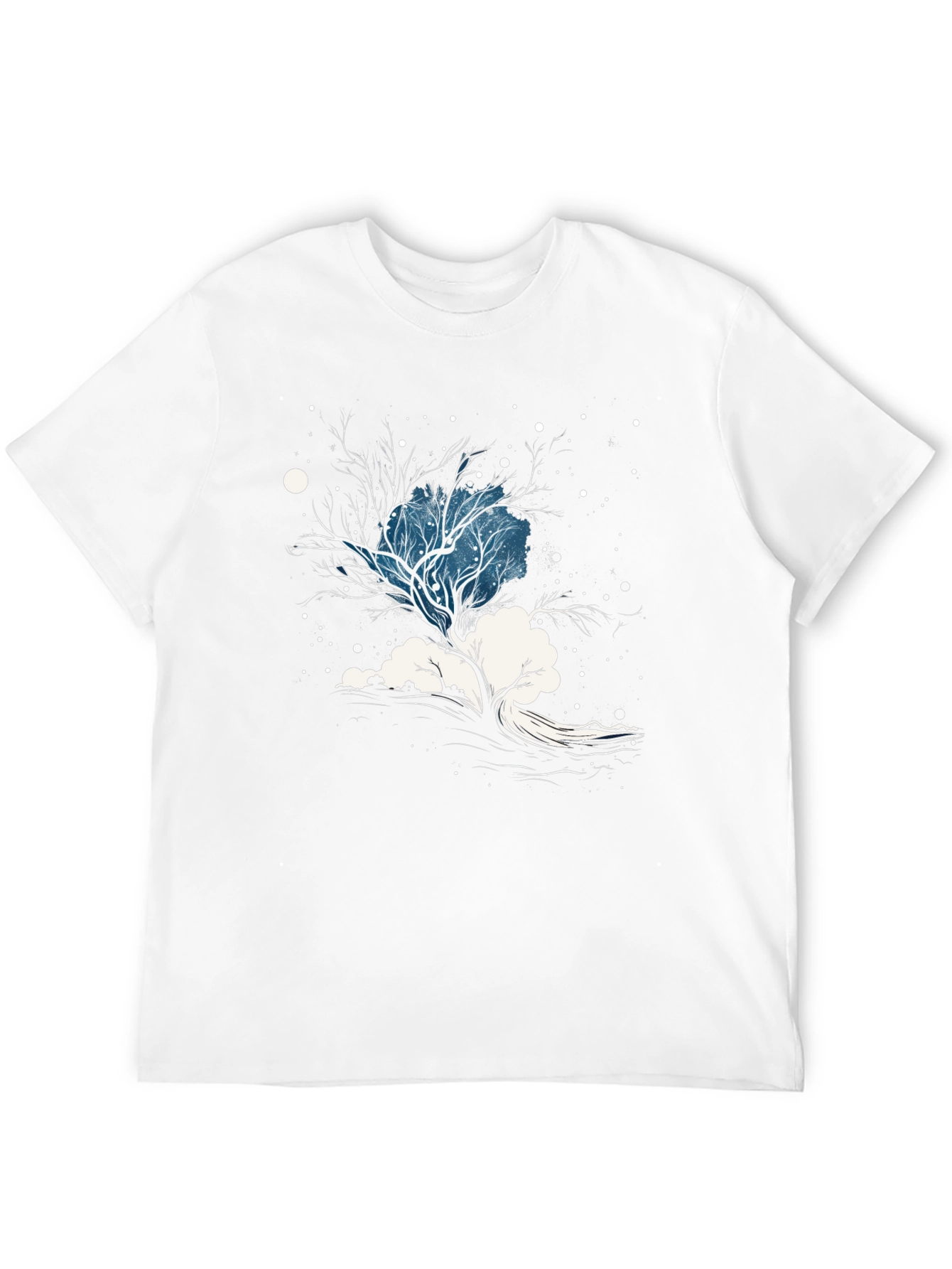 Black Winter Tree Graphic Tee - Stylish Black Cotton Blend view 12