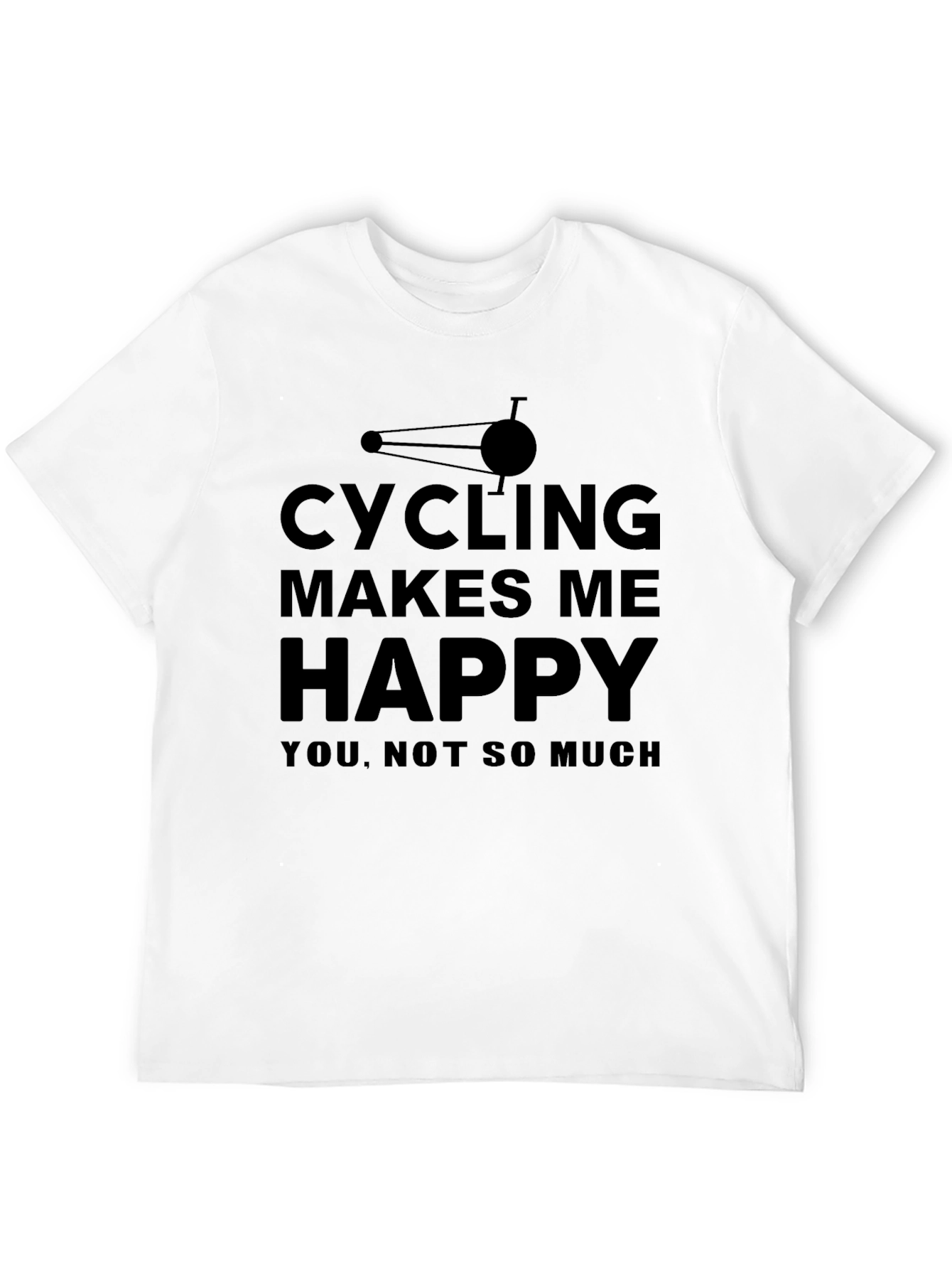 Black Cycling Makes Me Happy Tee view 12