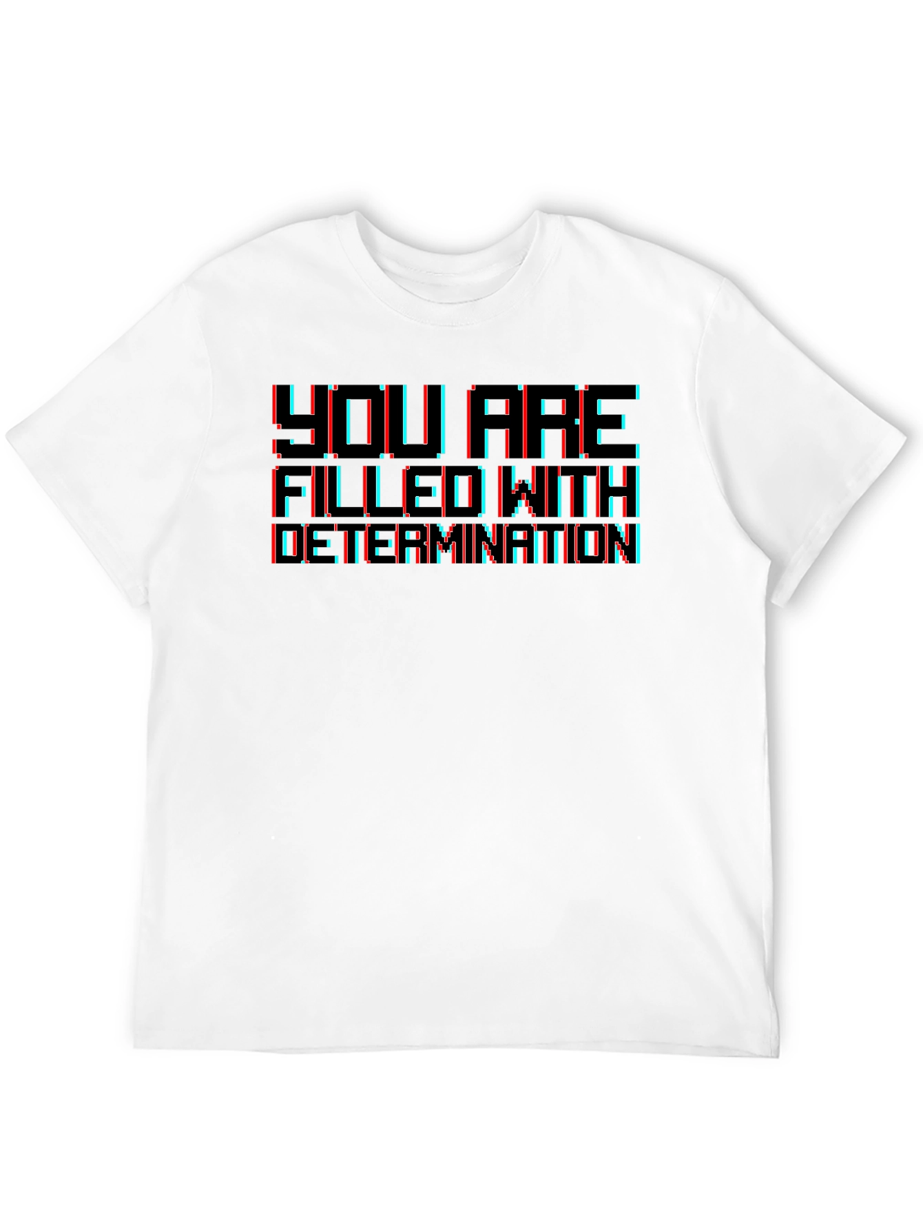 Black Determination Graphic T-Shirt - Retro Gaming Style view 12