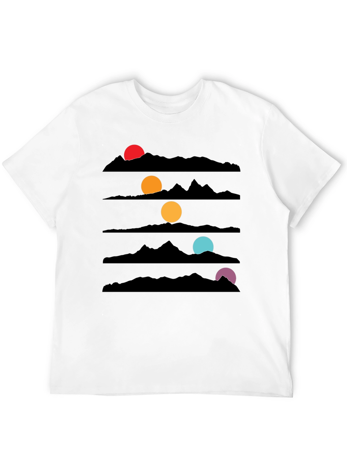 Black Sunset Mountainscape Graphic Tee view 12